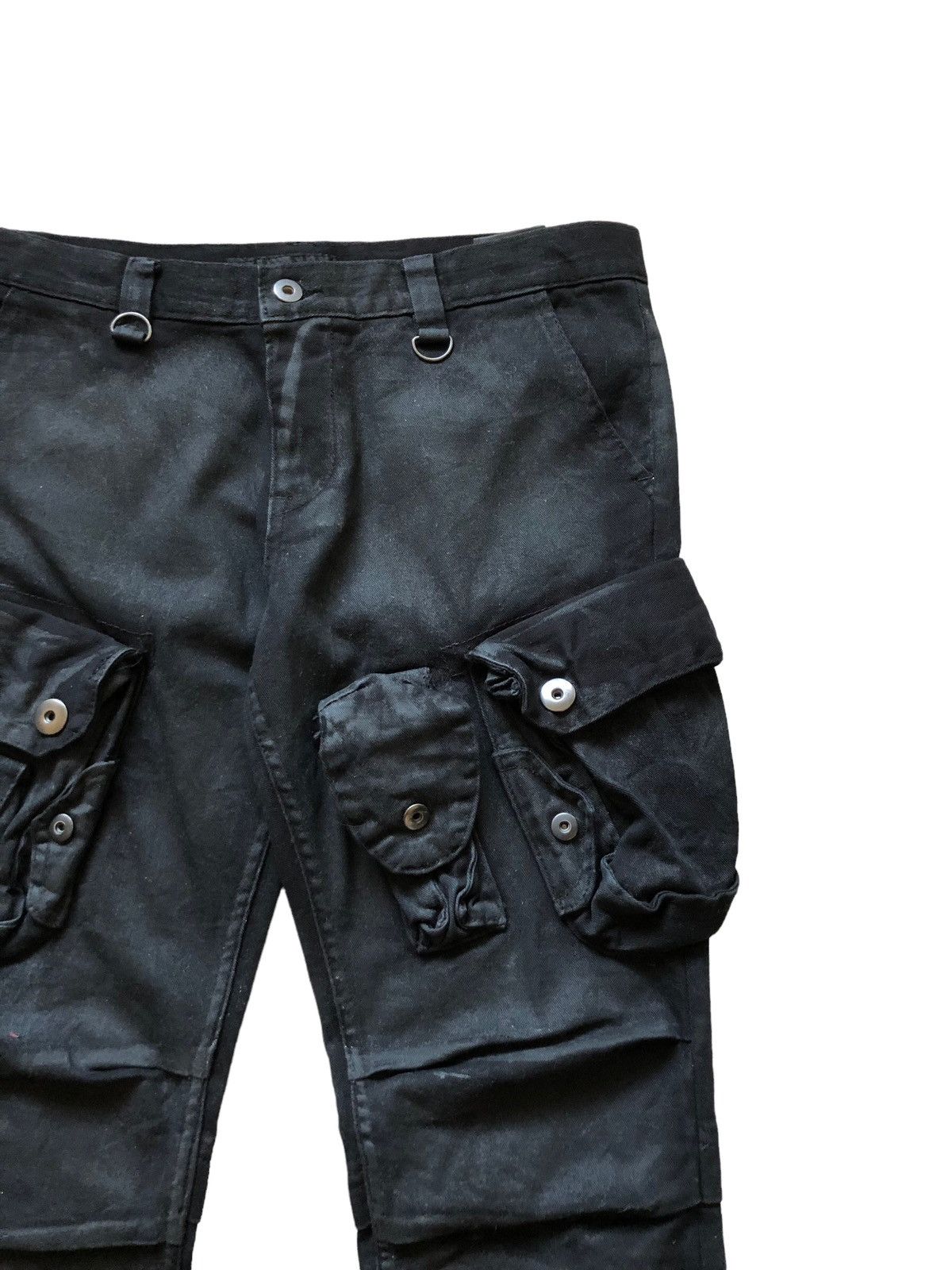 Japanese Brand 2000s Glamour Rubber Waxed Gask Mask Cargo Pant Size US 32 / EU 48 - 4 Thumbnail