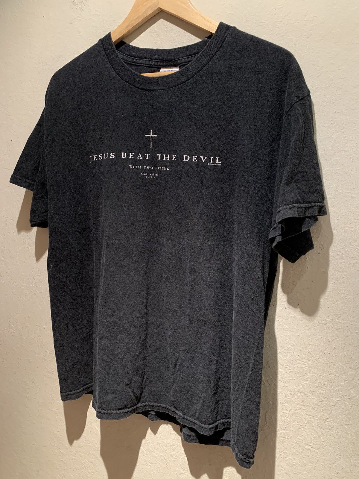 *RARE* Vintage 1999 Kerusso Jesus Beat Devil Christian Shirt