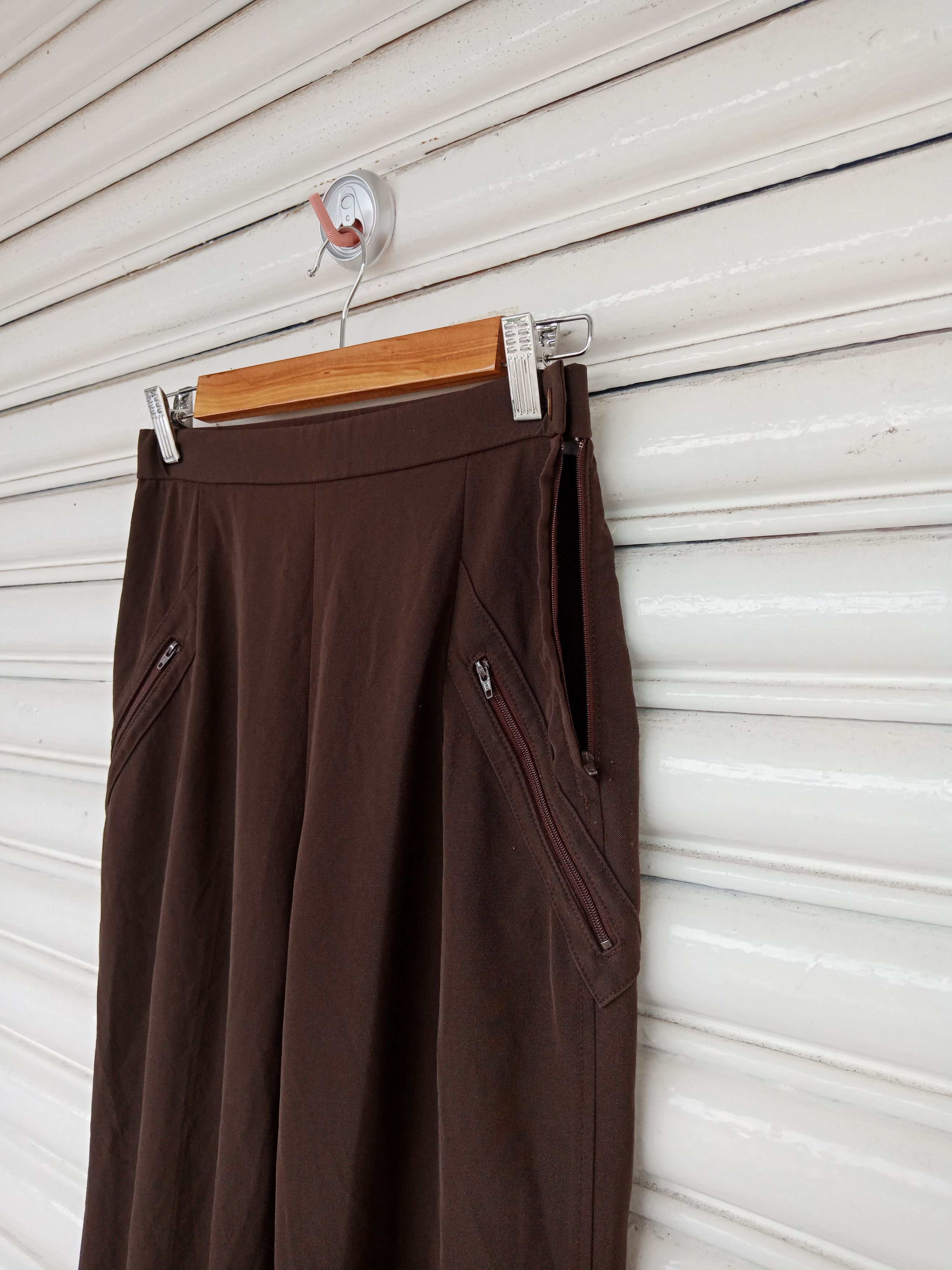 Issey Miyake Issey Miyake Side Zip Brown Pants Size US 28 / EU 44 - 5 Thumbnail
