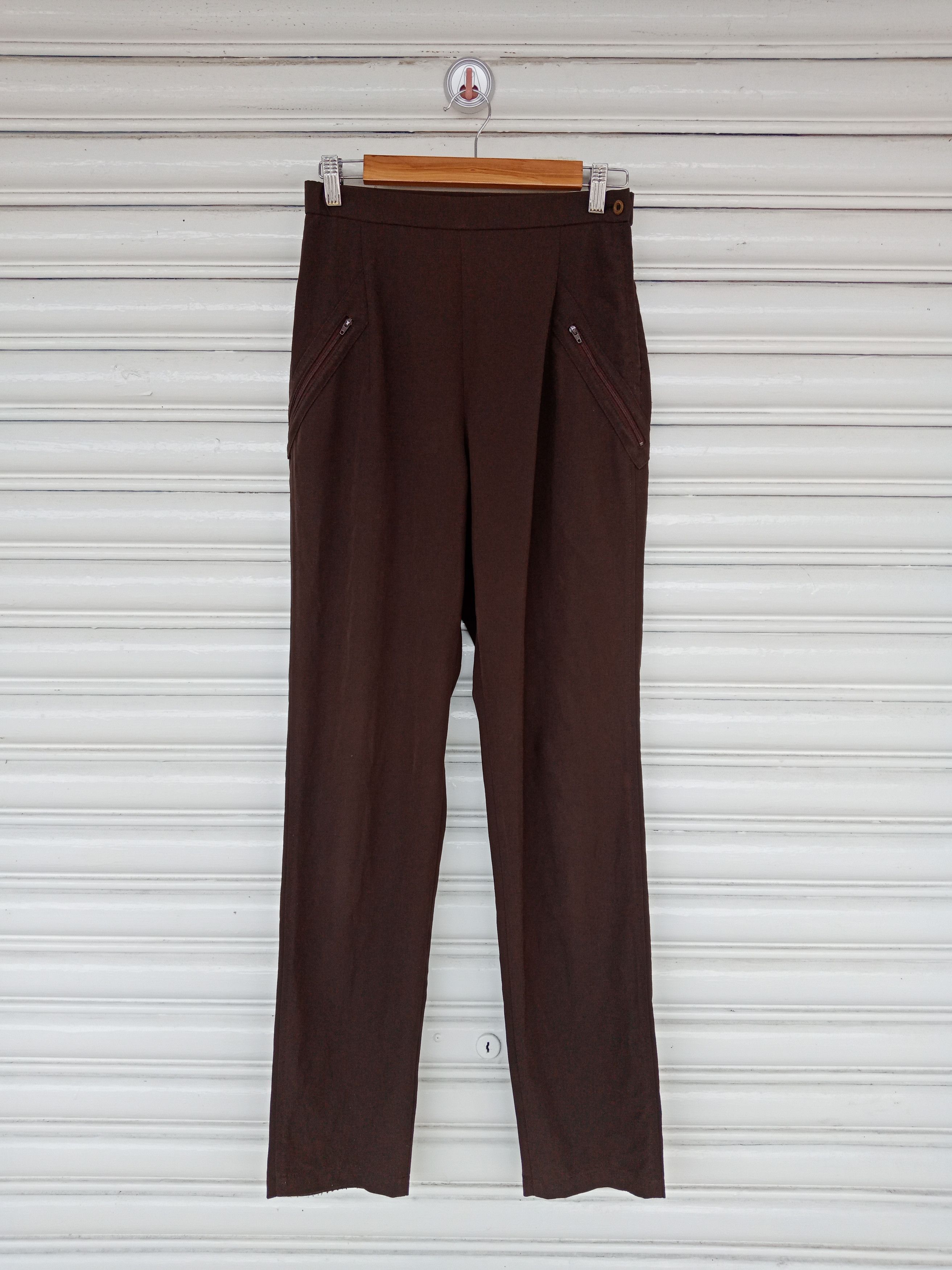 Issey Miyake Issey Miyake Side Zip Brown Pants Size US 28 / EU 44 - 1 Thumbnail