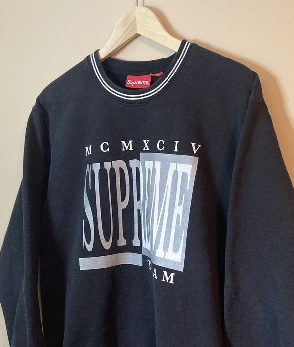 Supreme FW17 Supreme Team Crewneck Sweatshirt Black Used L | Grailed