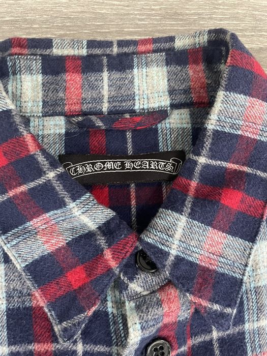 Chrome Hearts Chrome Hearts Cross Patched Flannel | Grailed