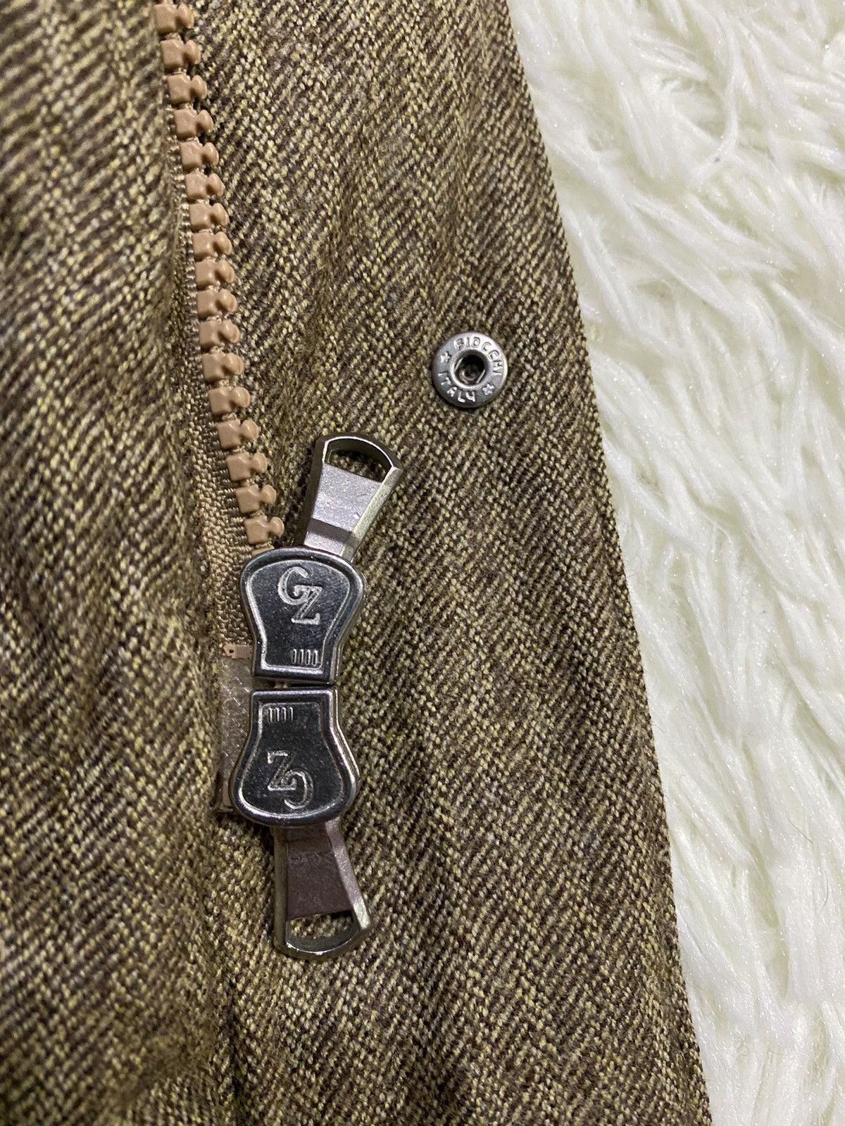 Designer Sartoria Del Giaccone Wool Zipper Quilted Jacket Size US L / EU 52-54 / 3 - 5 Thumbnail