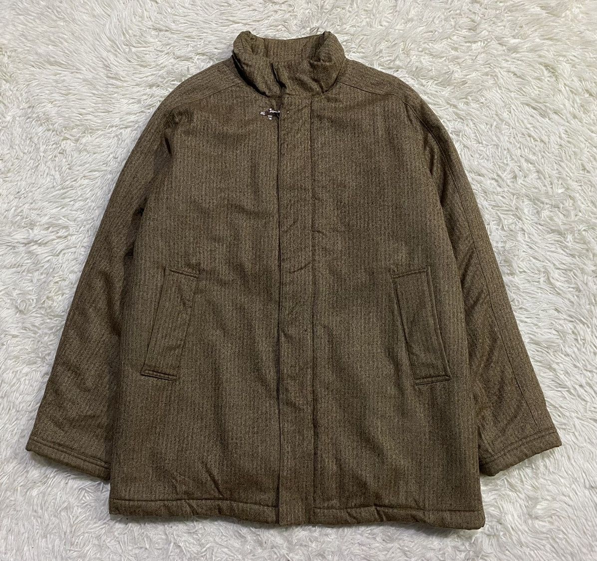 Sartoria Del Giaccone Wool Zipper Quilted Jacket