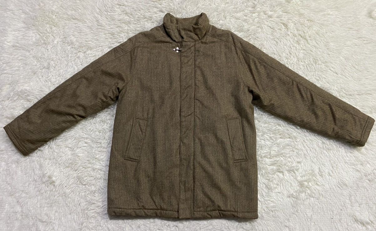 Designer Sartoria Del Giaccone Wool Zipper Quilted Jacket Size US L / EU 52-54 / 3 - 3 Thumbnail