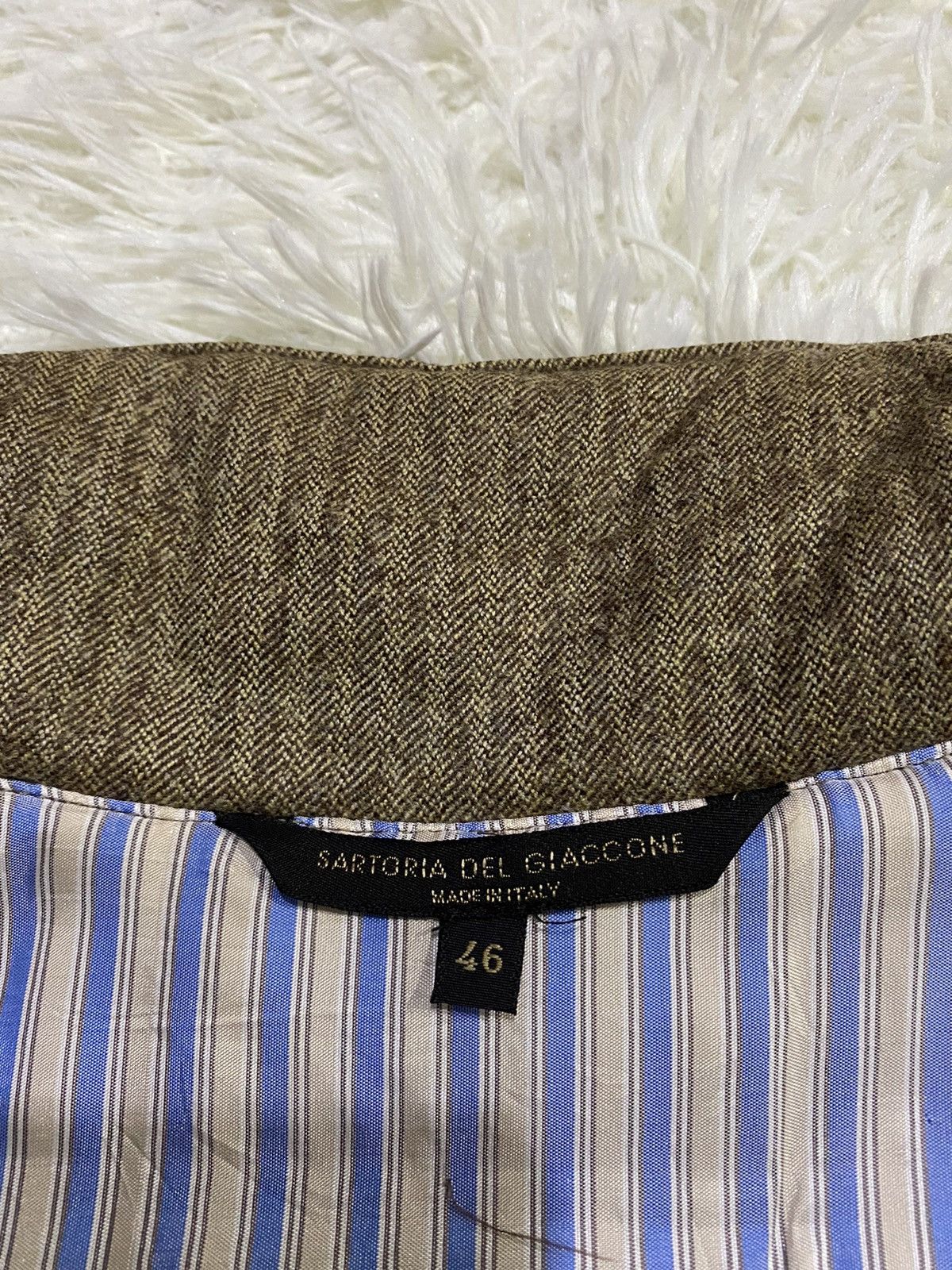 Designer Sartoria Del Giaccone Wool Zipper Quilted Jacket Size US L / EU 52-54 / 3 - 13 Thumbnail