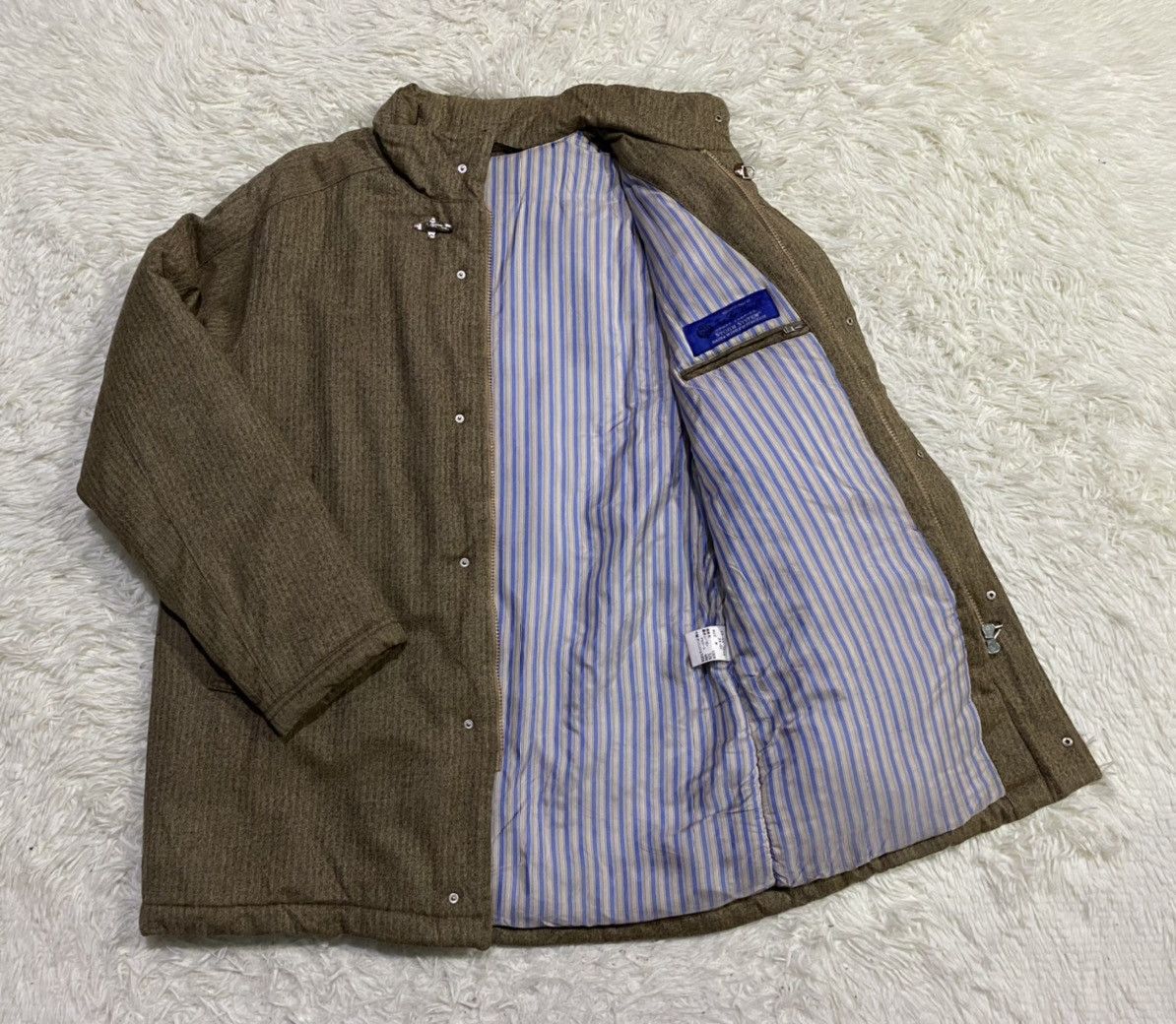 Designer Sartoria Del Giaccone Wool Zipper Quilted Jacket Size US L / EU 52-54 / 3 - 11 Thumbnail