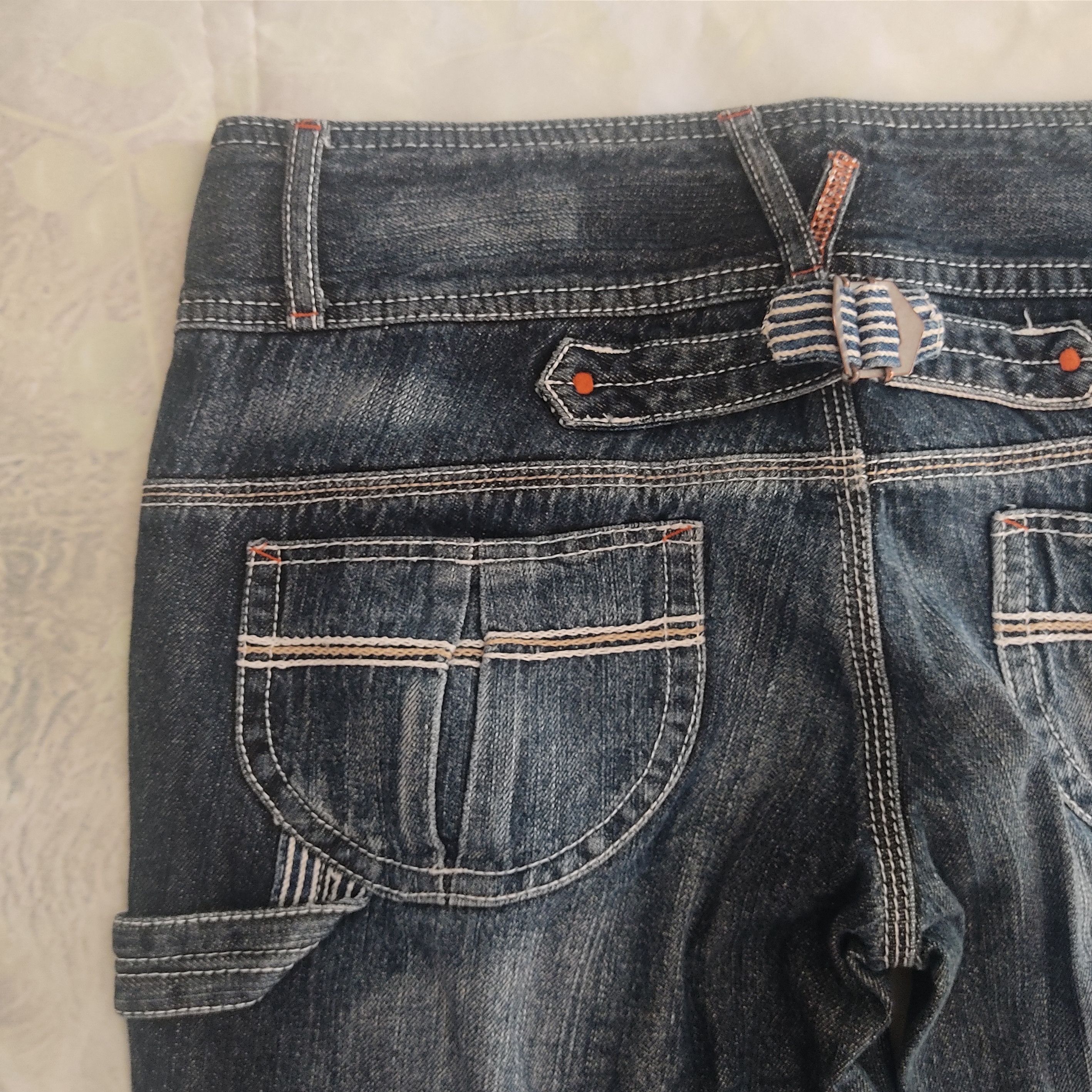 20471120 B.O.W.W Green Low Rise Wide Leg Work Denim Pants Size 32" / US 10 / IT 46 - 9 Thumbnail