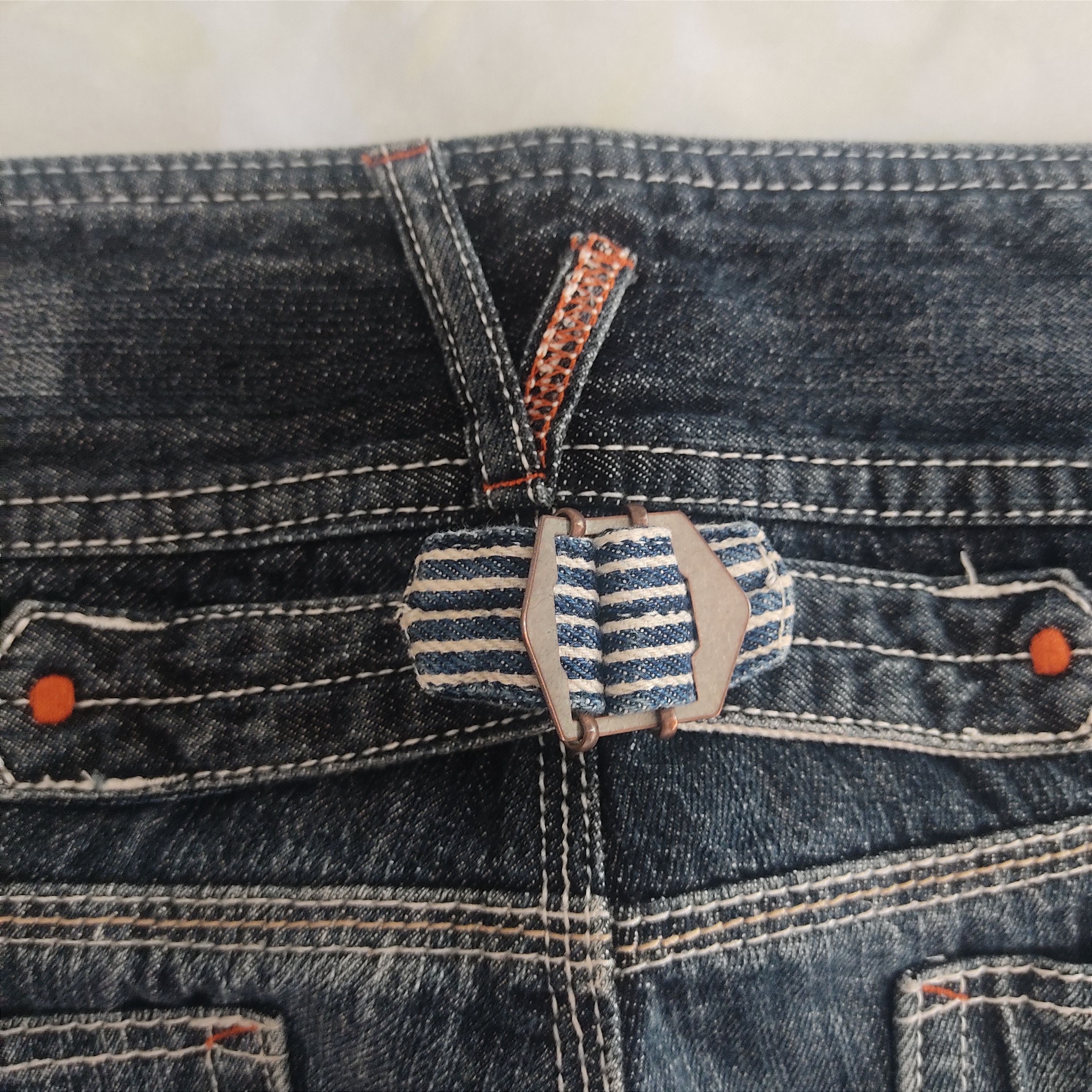 20471120 B.O.W.W Green Low Rise Wide Leg Work Denim Pants Size 32" / US 10 / IT 46 - 11 Thumbnail