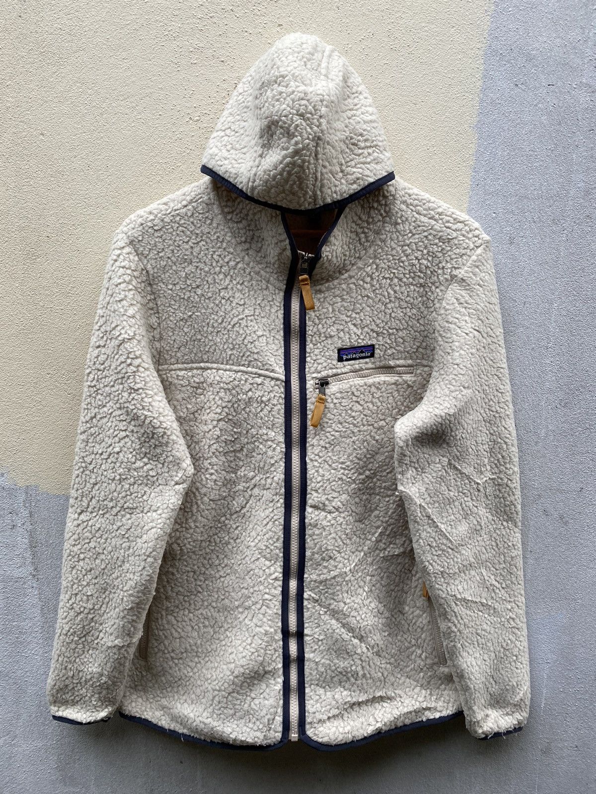 Patagonia Retro Zip up Fleece Cream Sweaters Hoodies