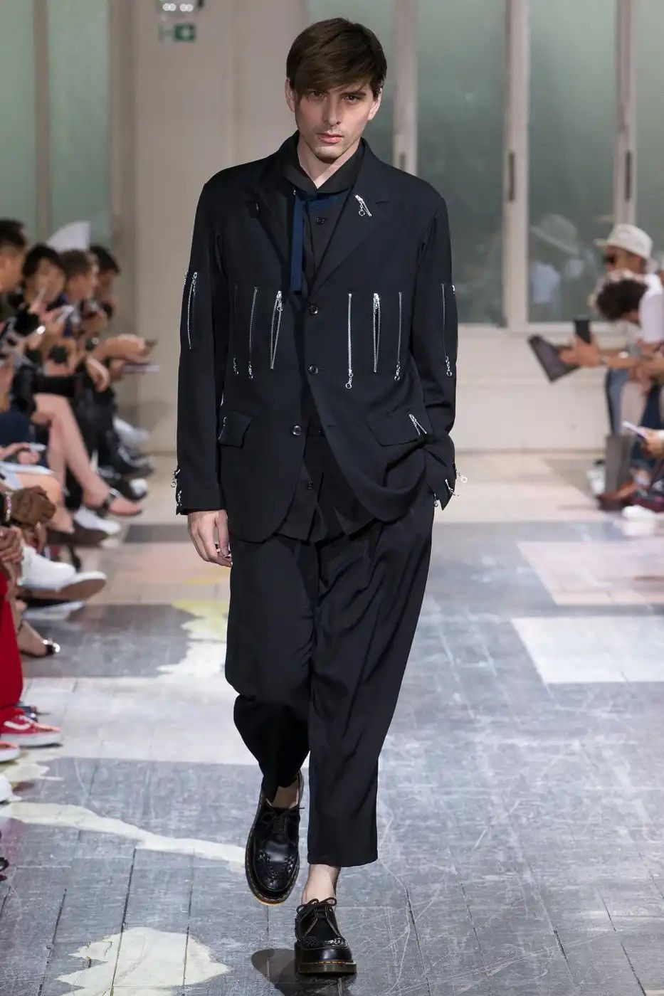 Yohji Yamamoto Yohji Yamamoto Pour Homme zipper blazer on 2018SS 