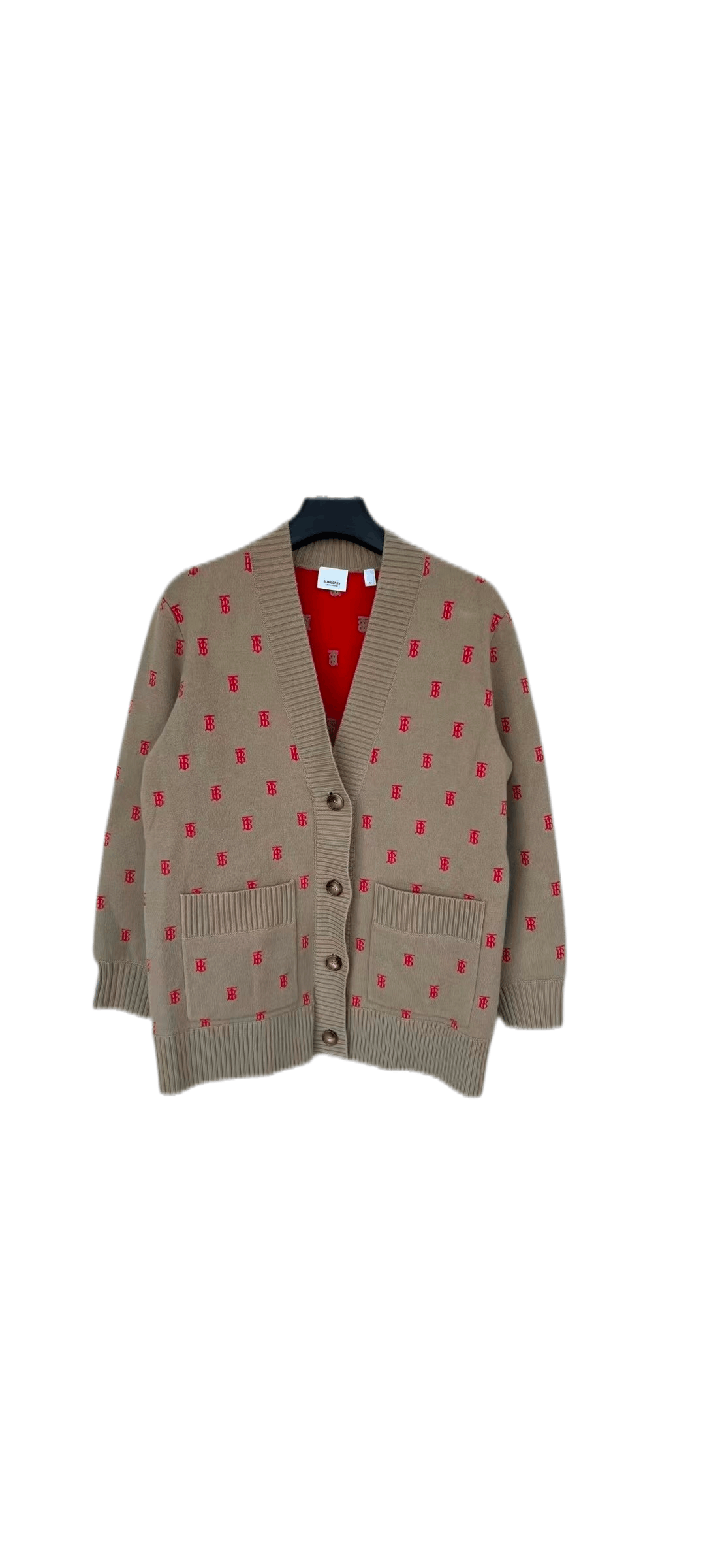 Burberry is covered in a cardigan