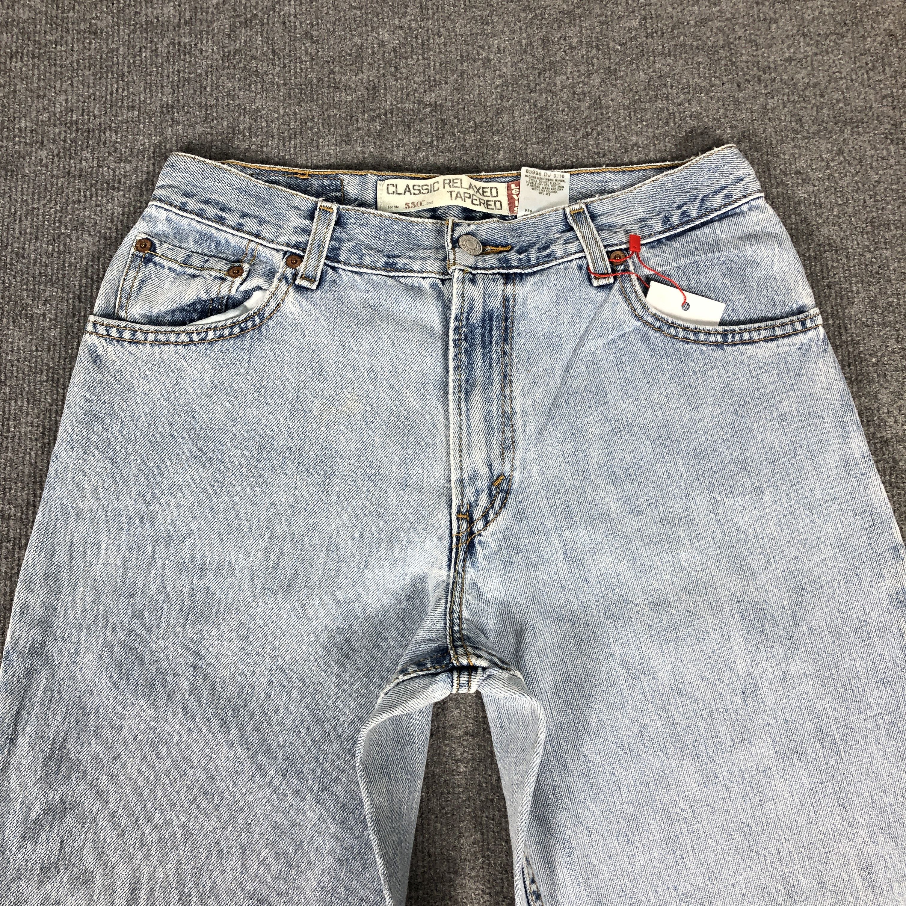 Levi's Vintage Y2k Levi's 550 Light Wash Relaxed Tapered Denim Jean Size US 30 / EU 46 - 3 Thumbnail