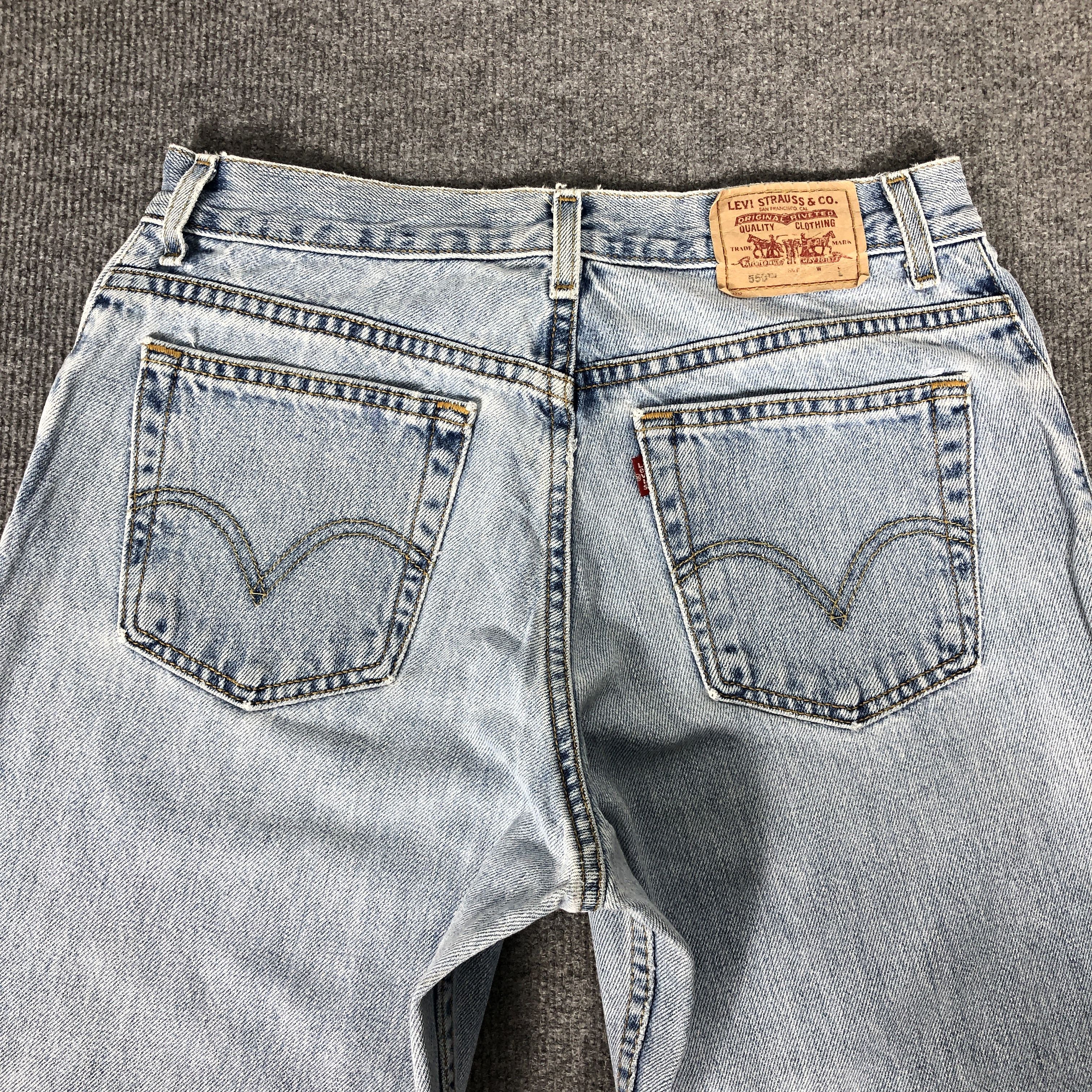 Levi's Vintage Y2k Levi's 550 Light Wash Relaxed Tapered Denim Jean Size US 30 / EU 46 - 10 Thumbnail