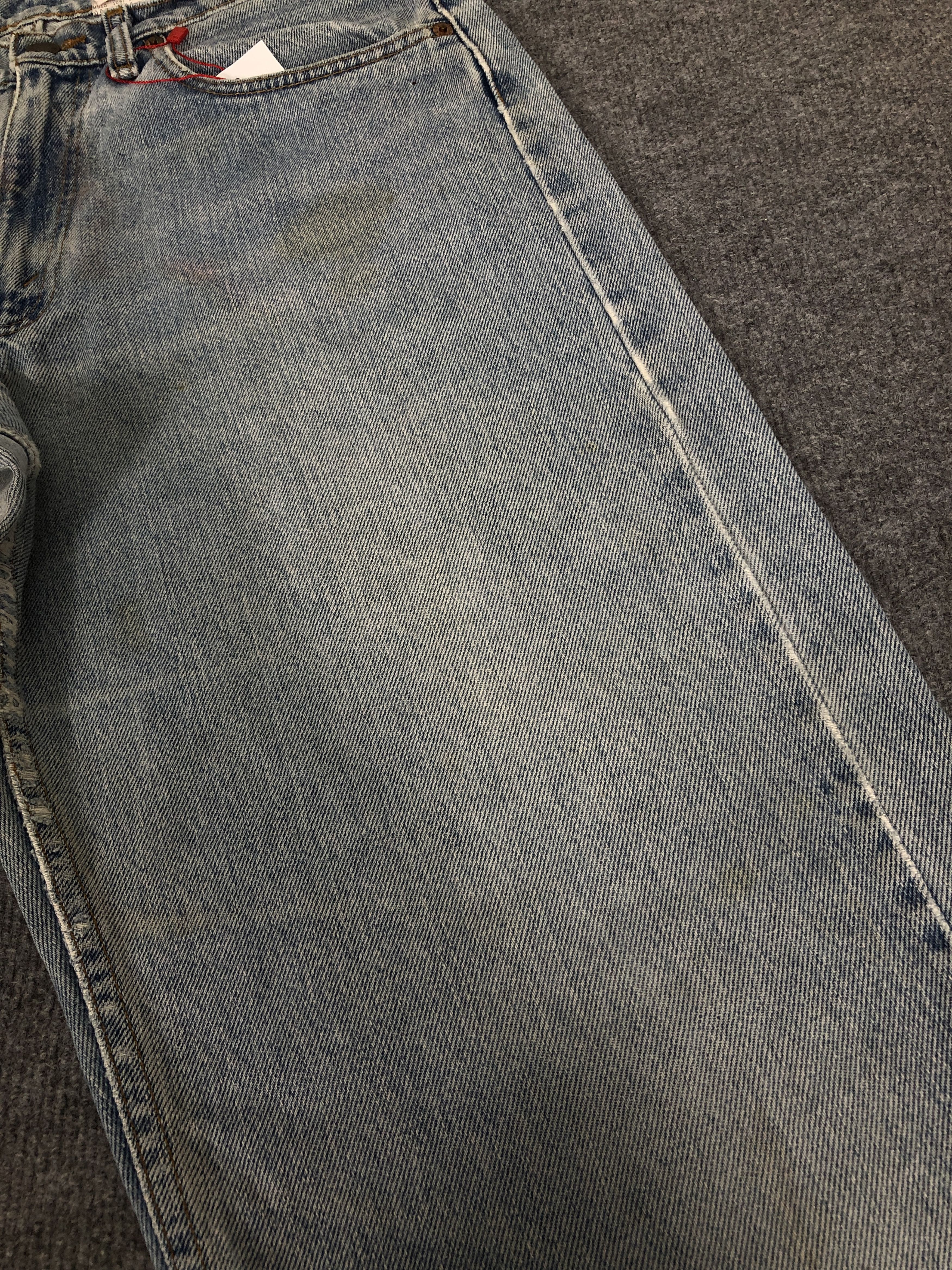 Levi's Vintage 90's Levi's 565 Distress Faded Blue Denim Jean Size US 31 - 13 Thumbnail