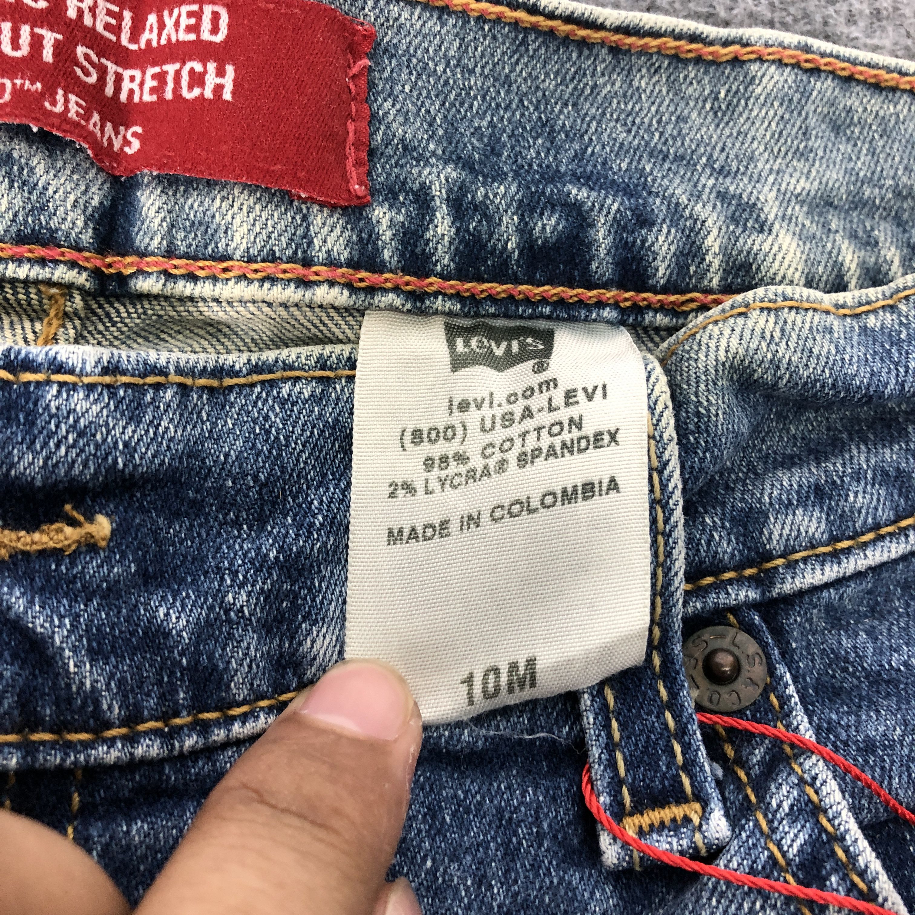 Levi's × Vintage VTG Y2K Levi's 550 Boot Cut Stretch Dirty Blue Denim Jean Size 31" - 21 Thumbnail