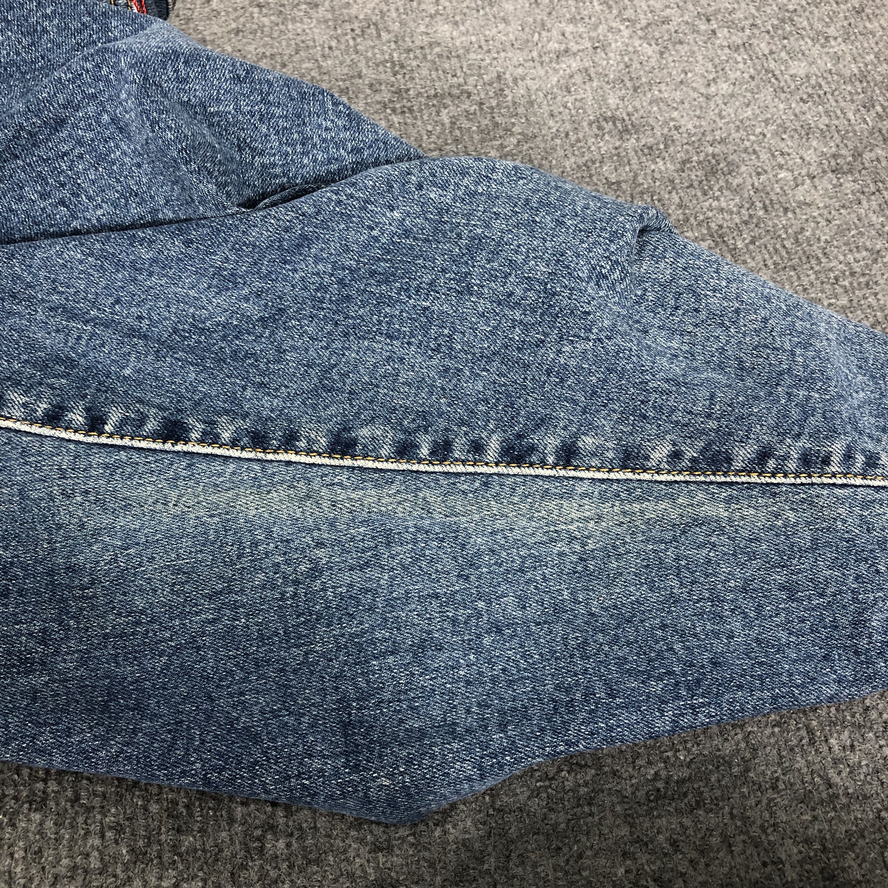 Levi's × Vintage VTG Y2K Levi's 550 Boot Cut Stretch Dirty Blue Denim Jean Size 31" - 5 Thumbnail