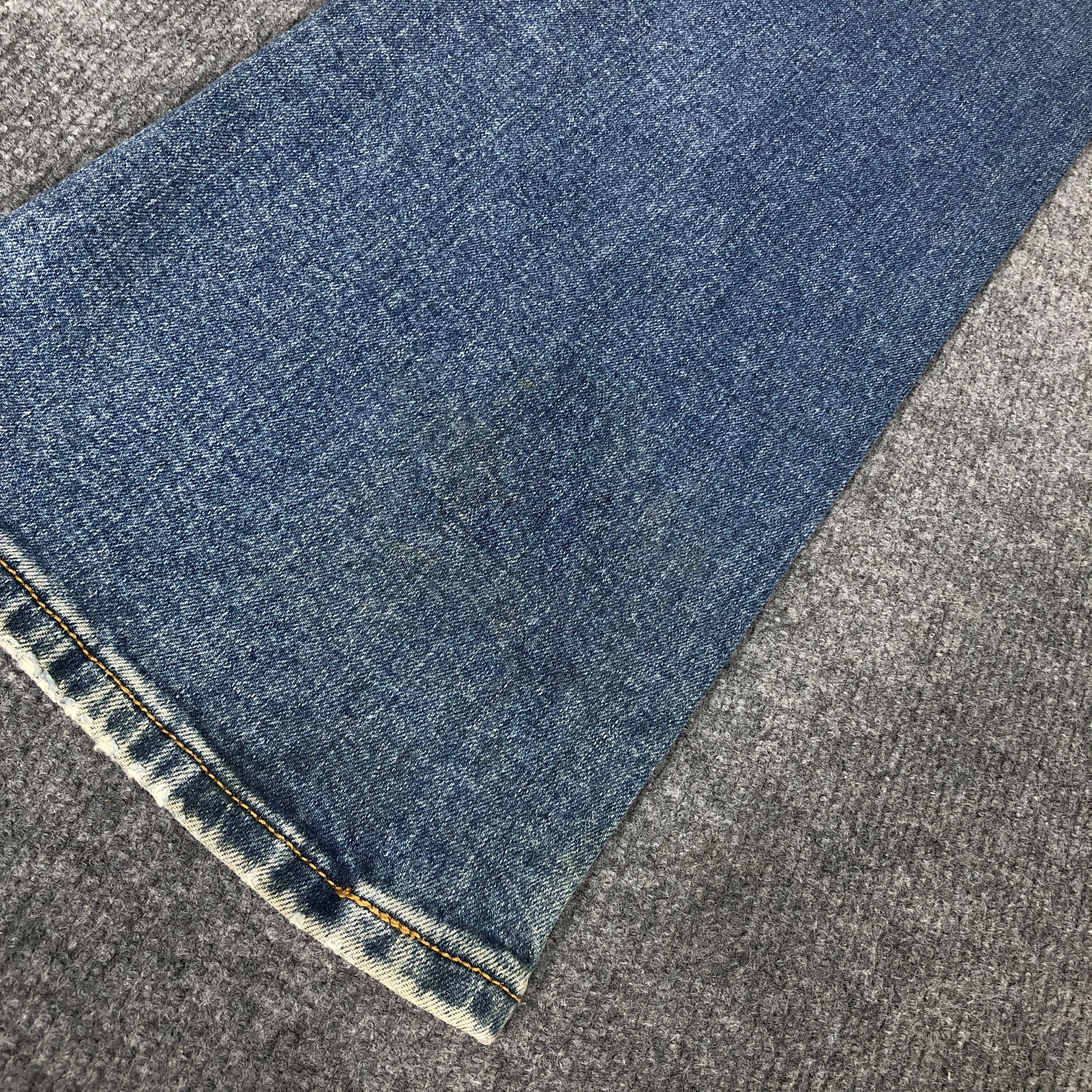Levi's × Vintage VTG Y2K Levi's 550 Boot Cut Stretch Dirty Blue Denim Jean Size 31" - 17 Thumbnail