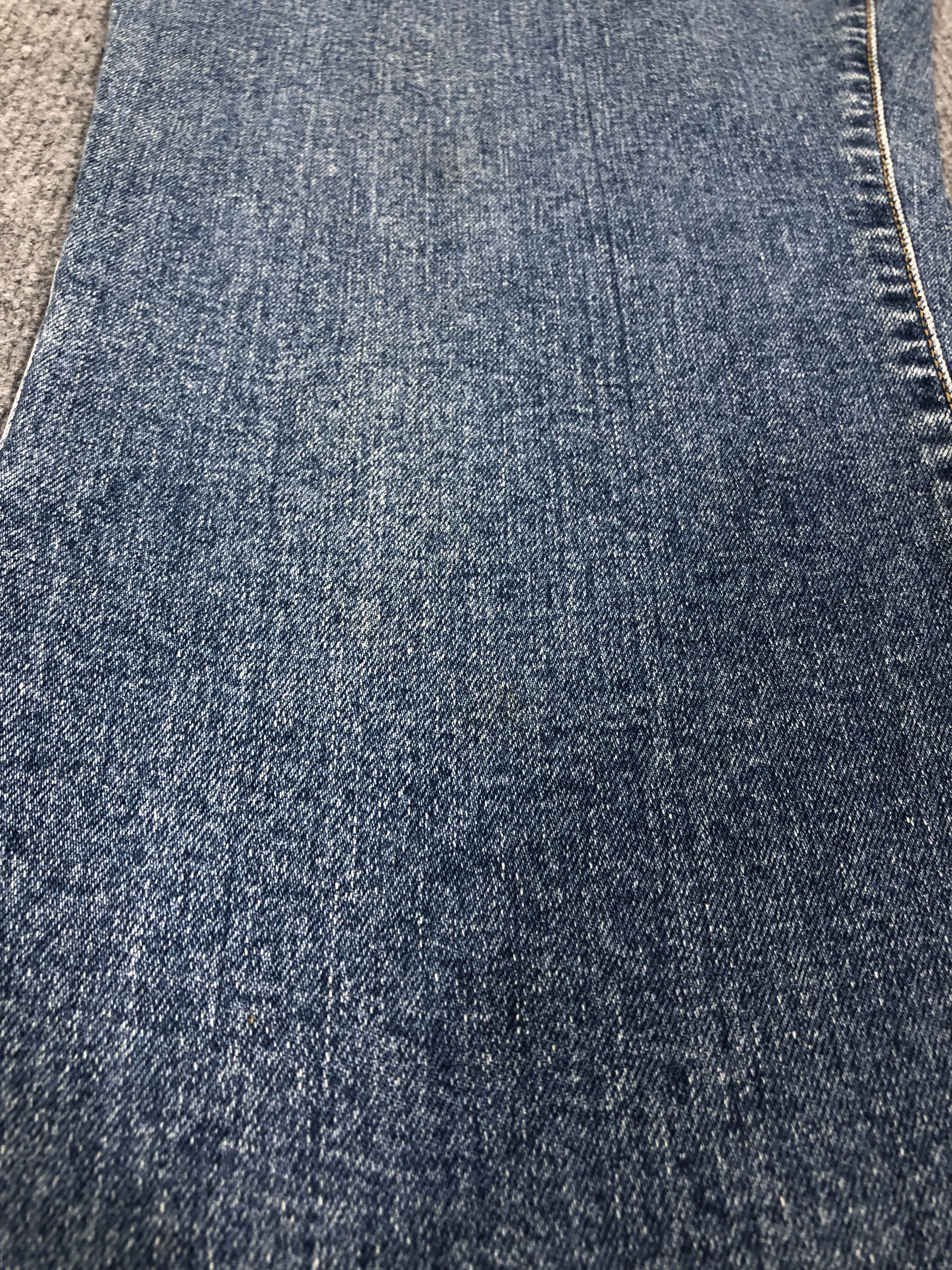 Levi's × Vintage VTG Y2K Levi's 550 Boot Cut Stretch Dirty Blue Denim Jean Size 31" - 9 Thumbnail
