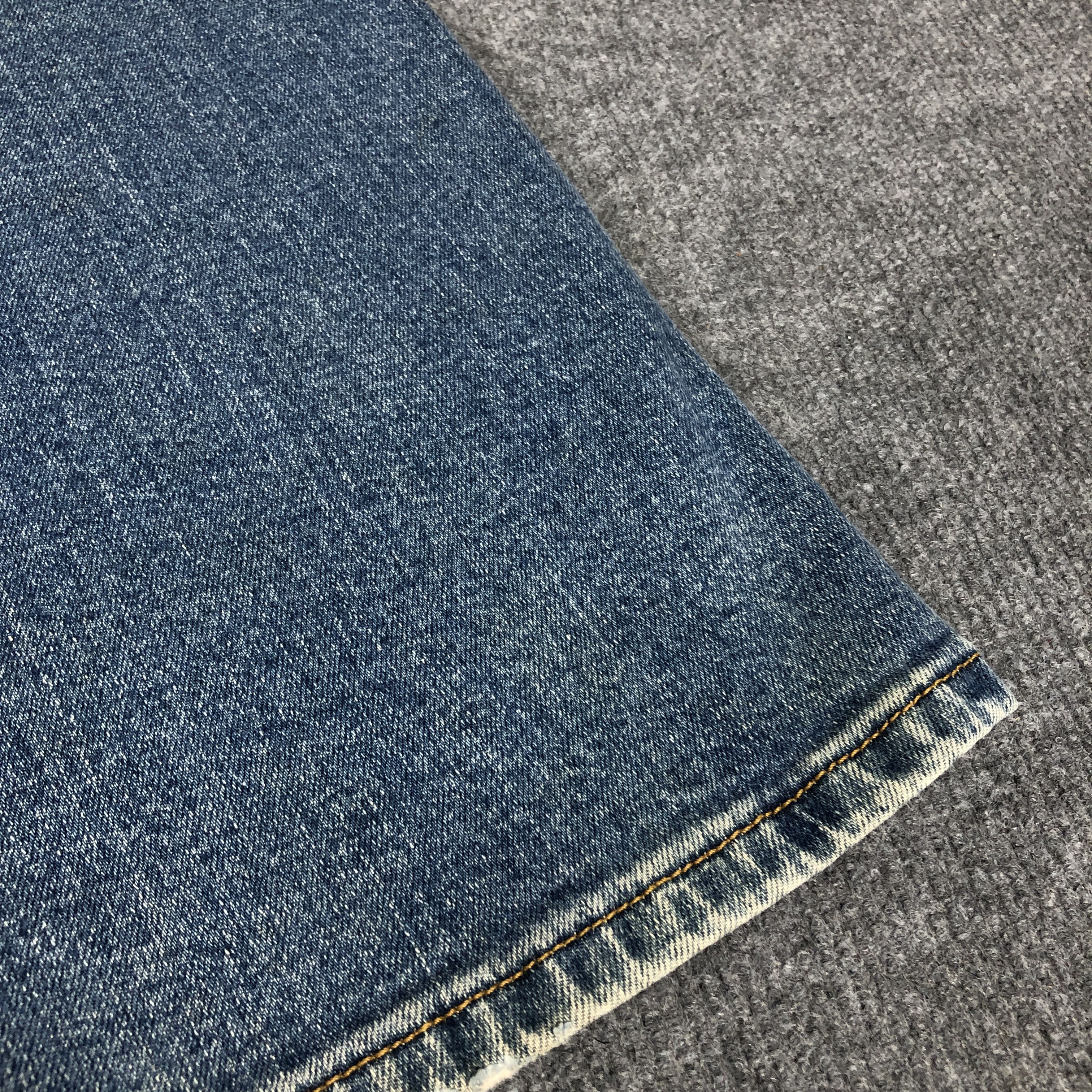 Levi's × Vintage VTG Y2K Levi's 550 Boot Cut Stretch Dirty Blue Denim Jean Size 31" - 18 Thumbnail