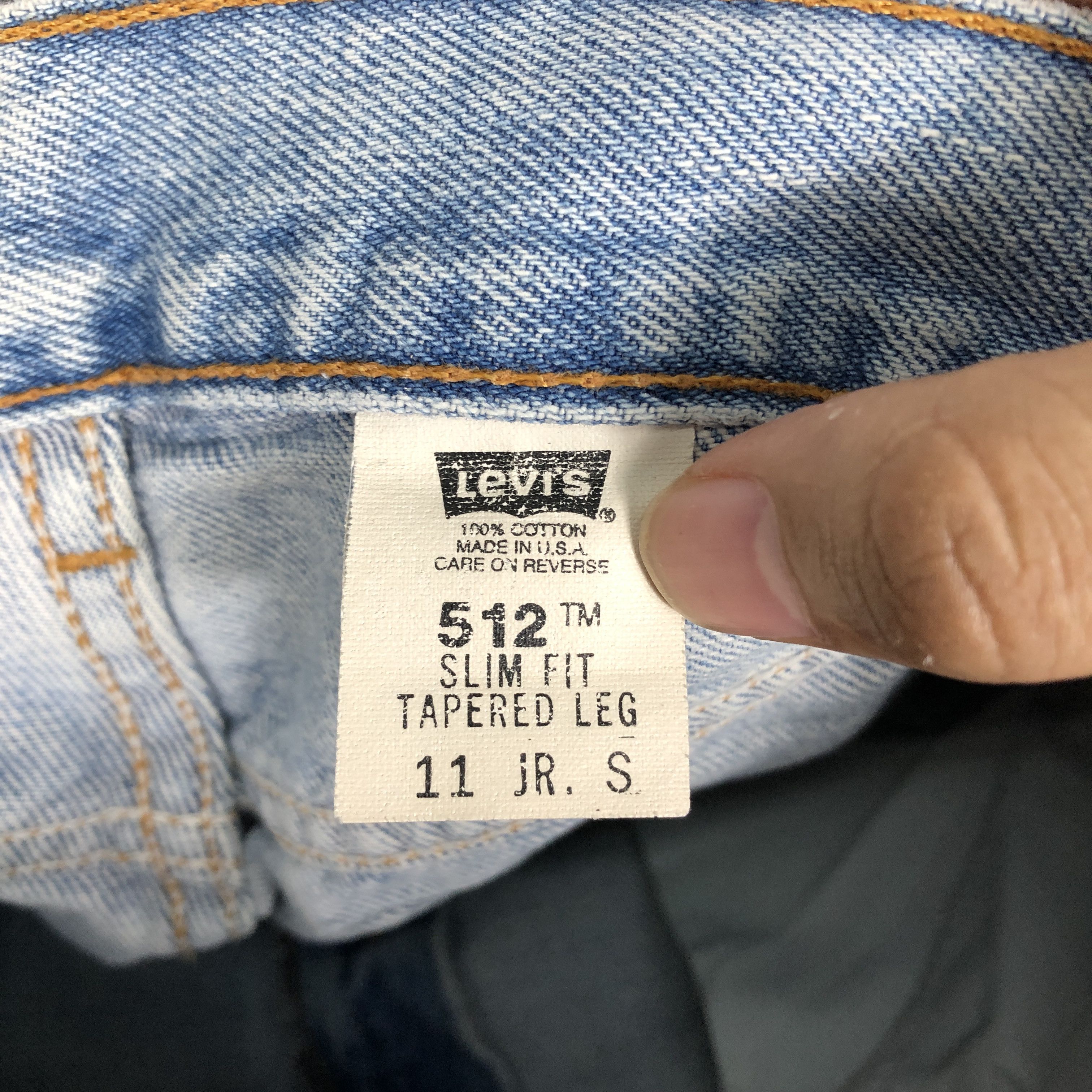Levi's Vintage 90's Levi's 512 Slim Fit Tapered Leg Faded Blue Jean Size US 29 - 20 Thumbnail
