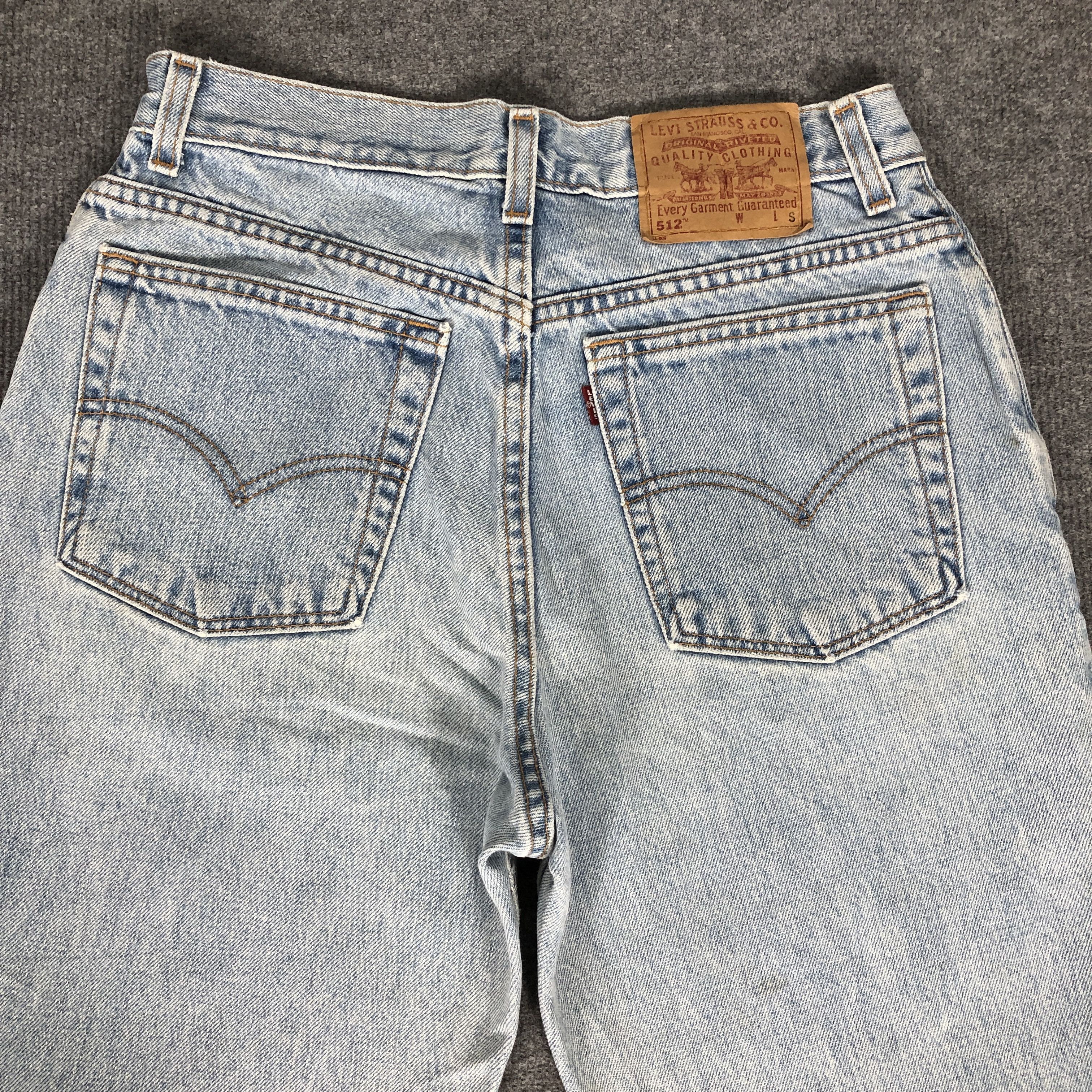Levi's Vintage 90's Levi's 512 Slim Fit Tapered Leg Faded Blue Jean Size US 29 - 4 Thumbnail