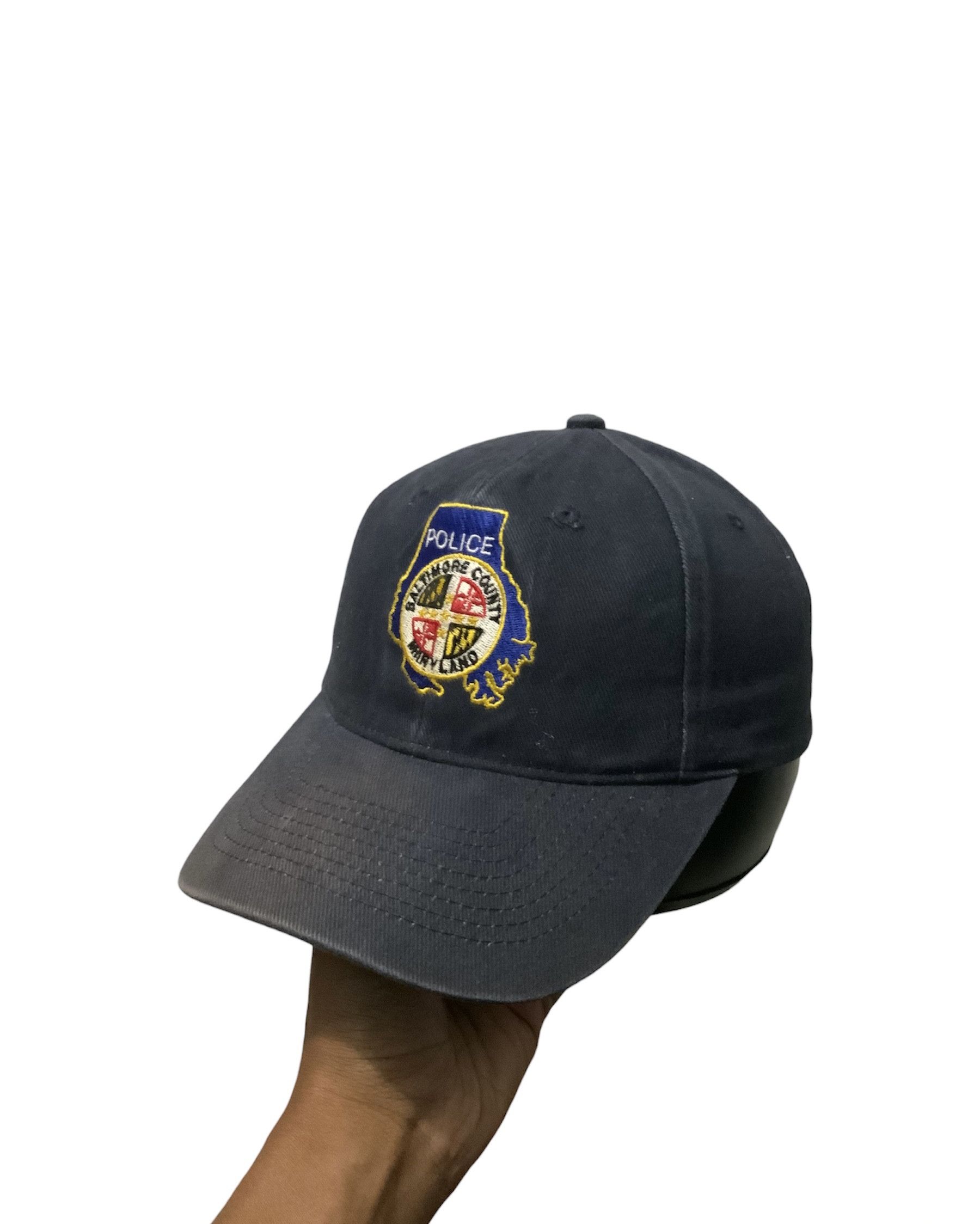 Vintage 90s Police Baltimore Country MarryLand Fade Hat
