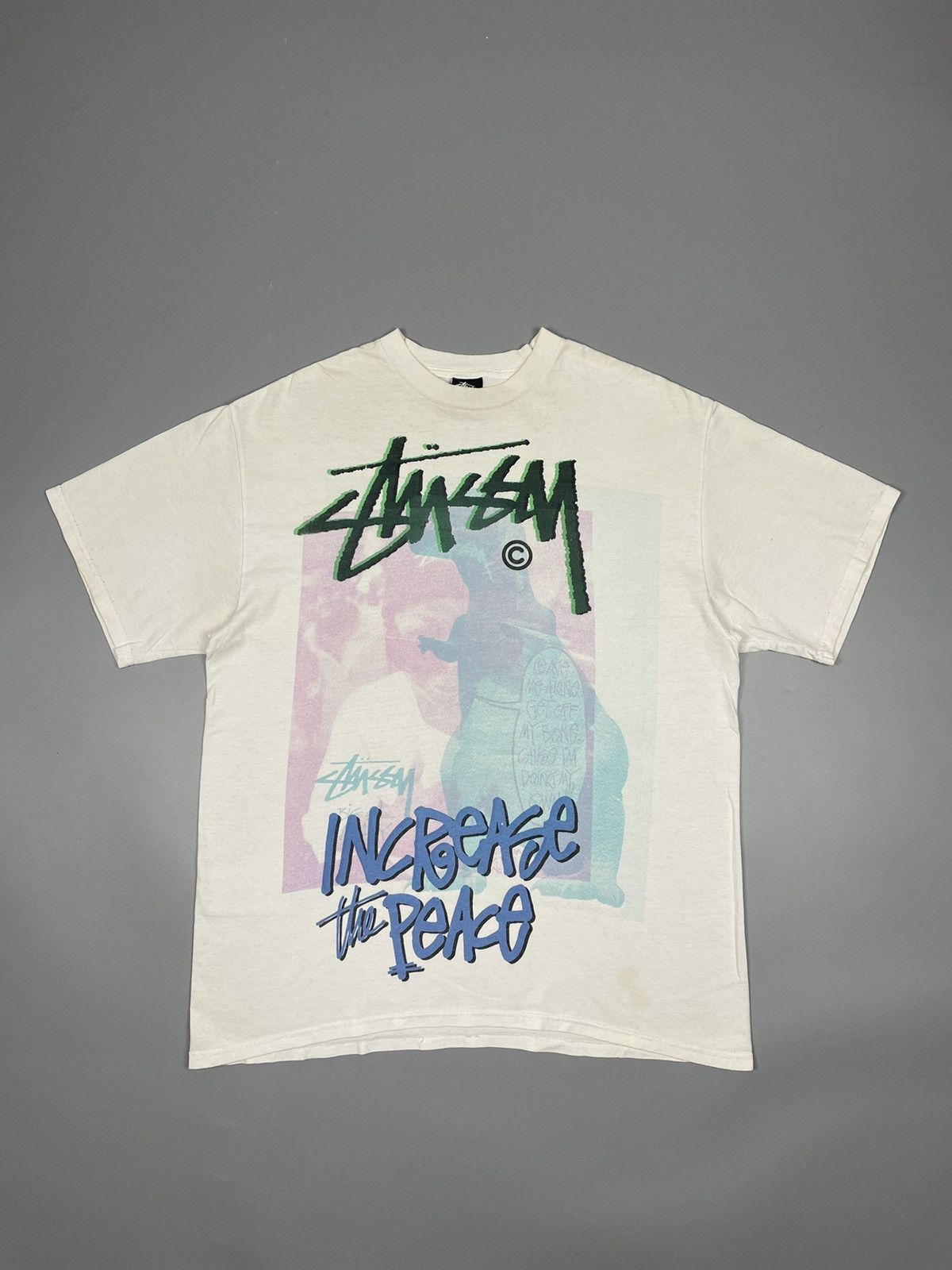 VINTAGE STUSSY “INCREASE THE PEACE” PHOTO TEE