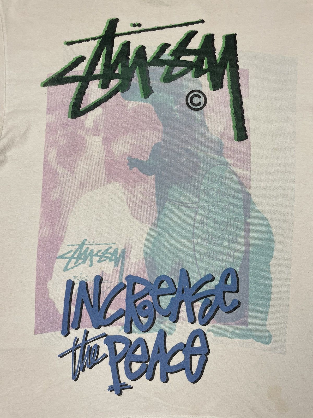 Stussy VINTAGE STUSSY “INCREASE THE PEACE” PHOTO TEE Size US L / EU 52-54 / 3 - 5 Thumbnail