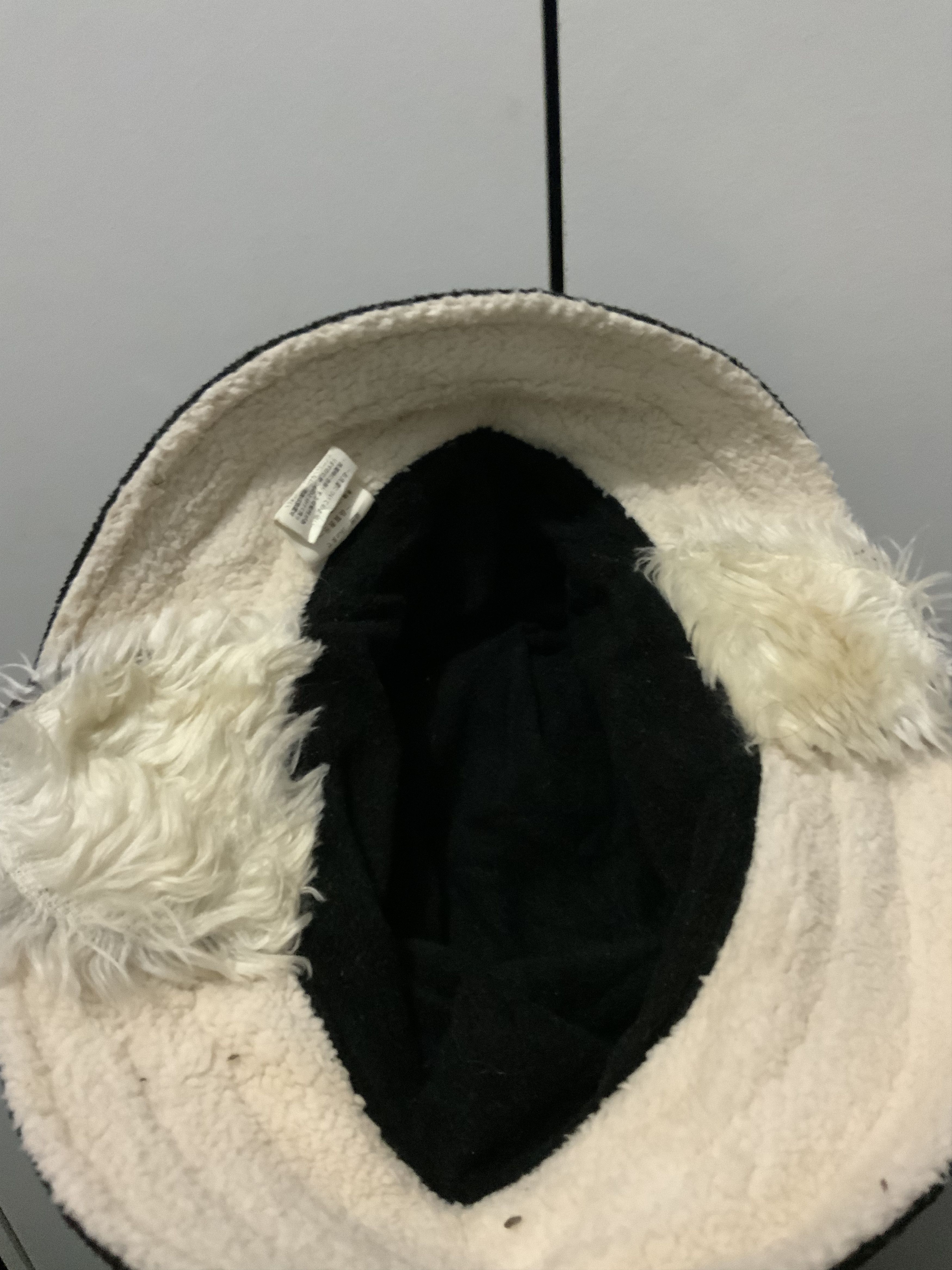 Hat Club Black White Ear Faux Fur Bucket Hat Size ONE SIZE - 10 Thumbnail