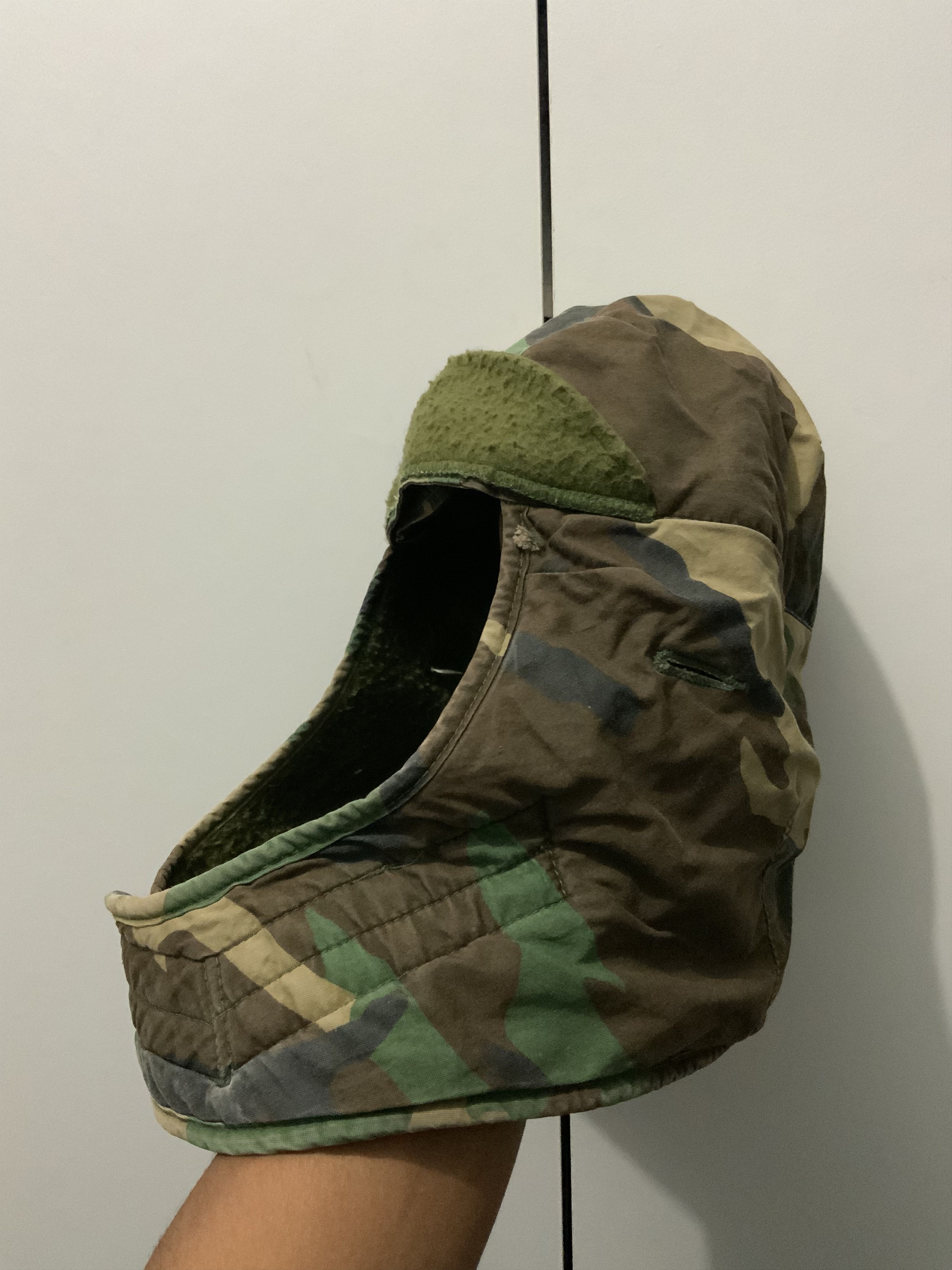 Vintage Vintage Camoflauge Woodland Insulating Helmet Liner Mask Size ONE SIZE - 9 Thumbnail