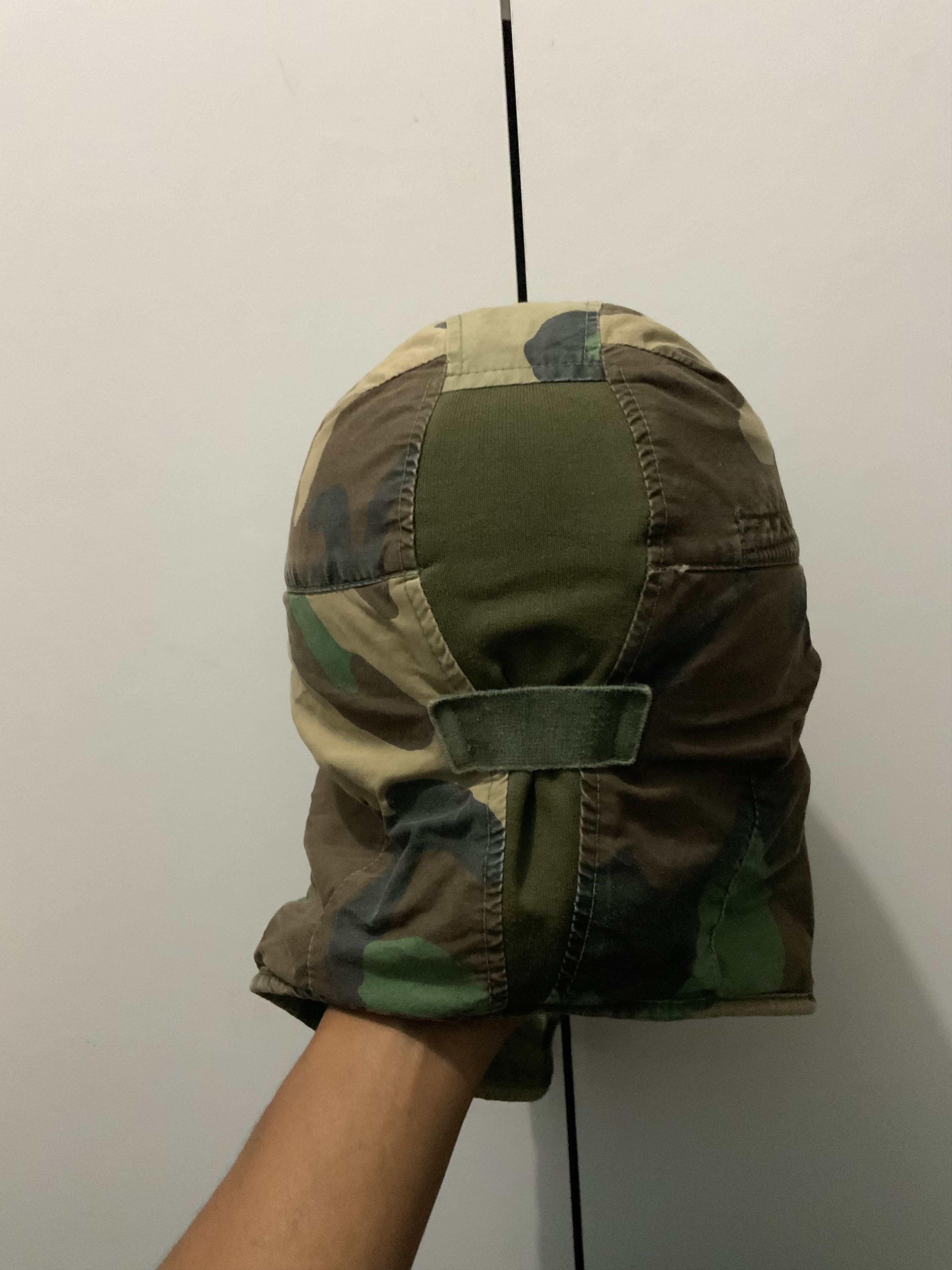 Vintage Vintage Camoflauge Woodland Insulating Helmet Liner Mask Size ONE SIZE - 6 Thumbnail