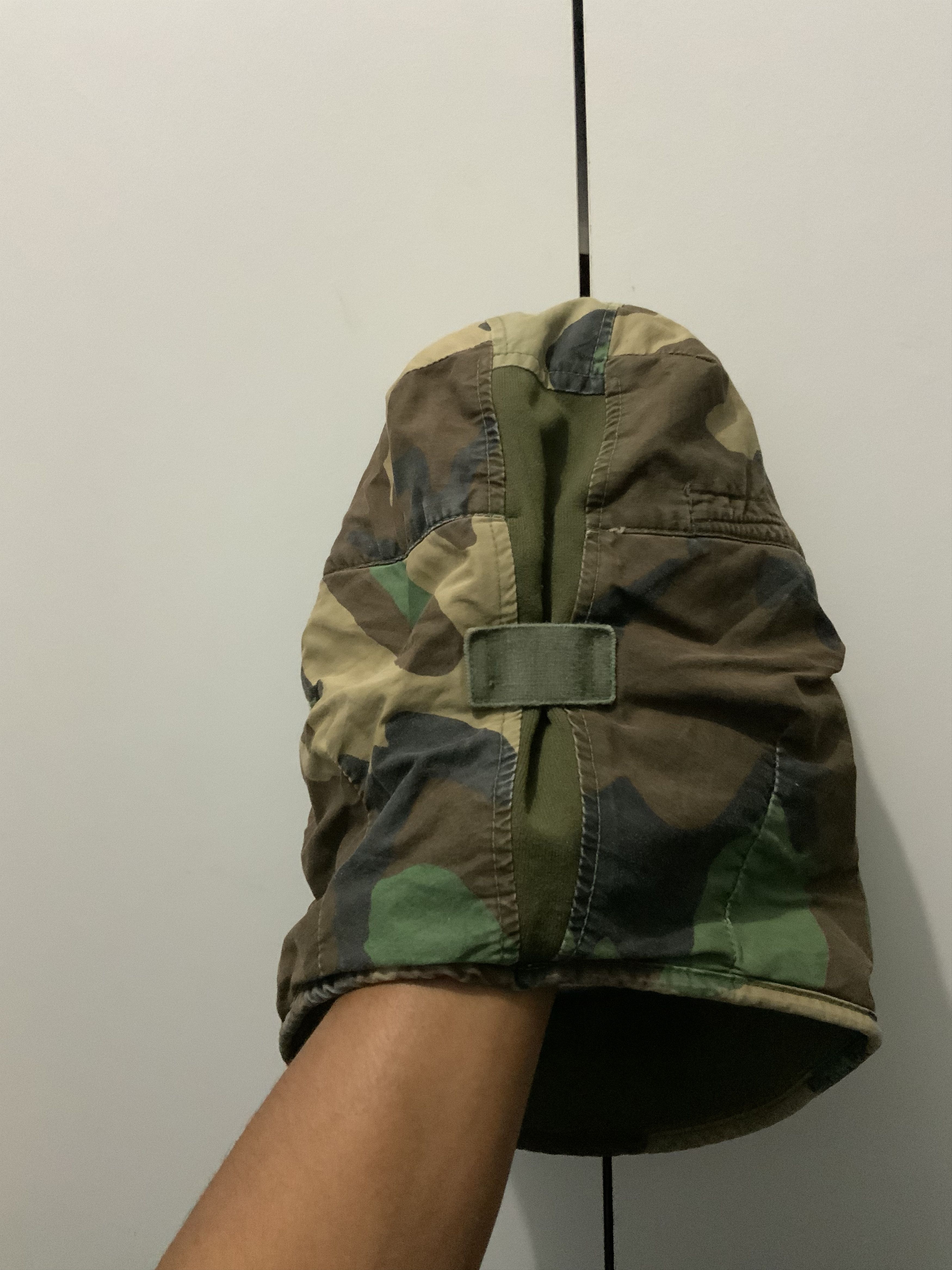 Vintage Vintage Camoflauge Woodland Insulating Helmet Liner Mask Size ONE SIZE - 10 Thumbnail