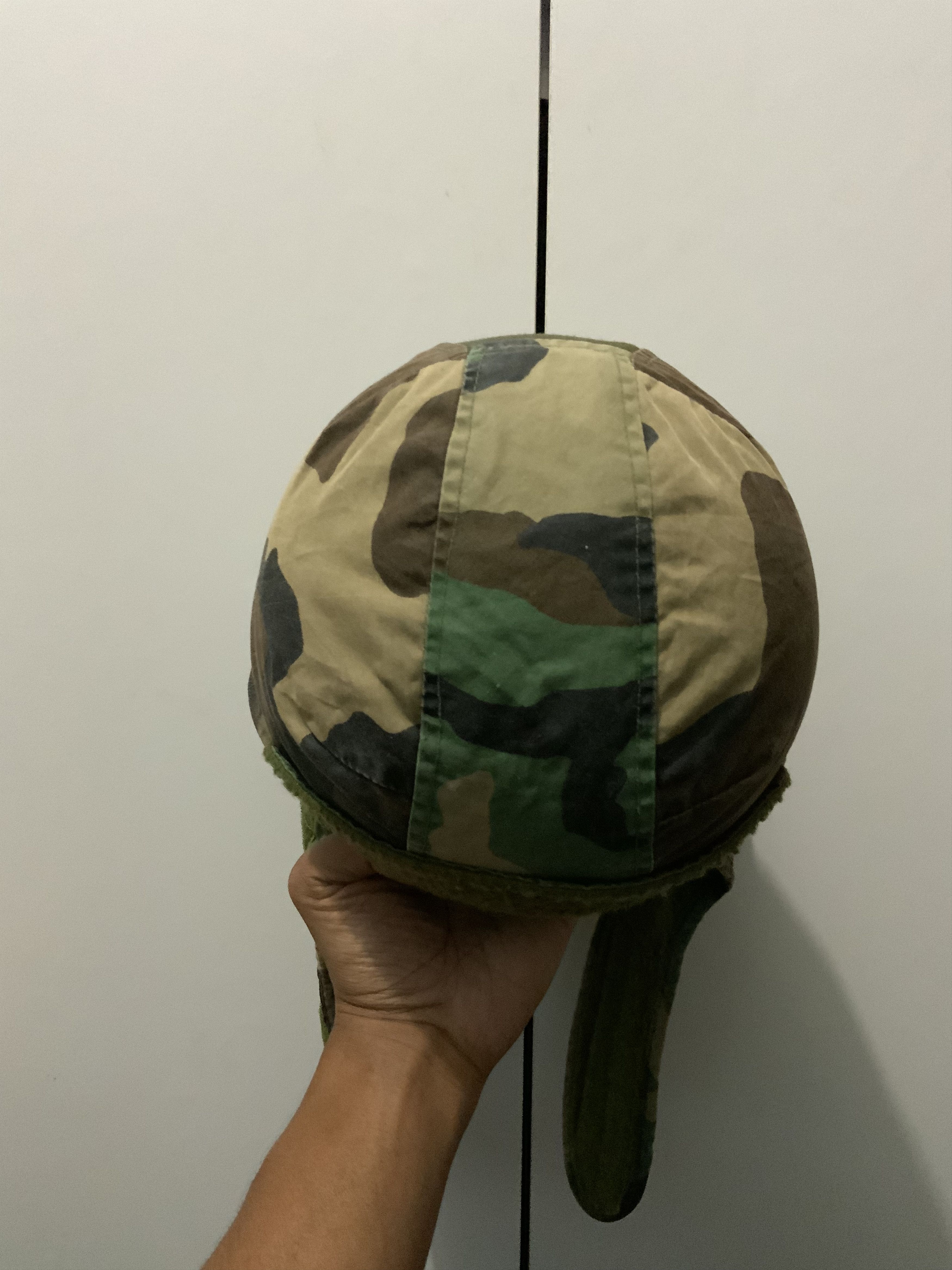 Vintage Vintage Camoflauge Woodland Insulating Helmet Liner Mask Size ONE SIZE - 7 Thumbnail