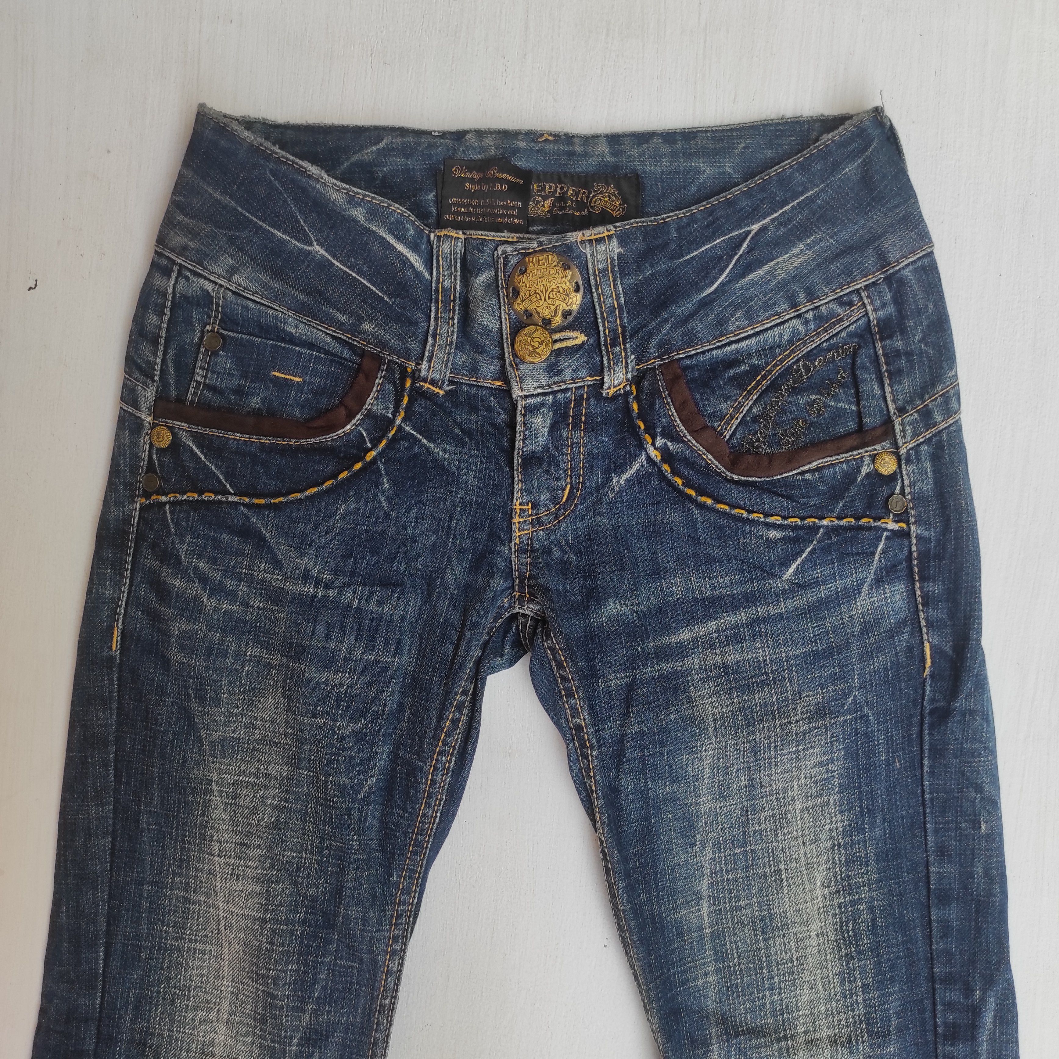 Hysteric Glamour Flare Jeans RED PEPPER Low Rise Boot cut size 26 fit 28 Size US 26 / EU 42 - 7 Thumbnail