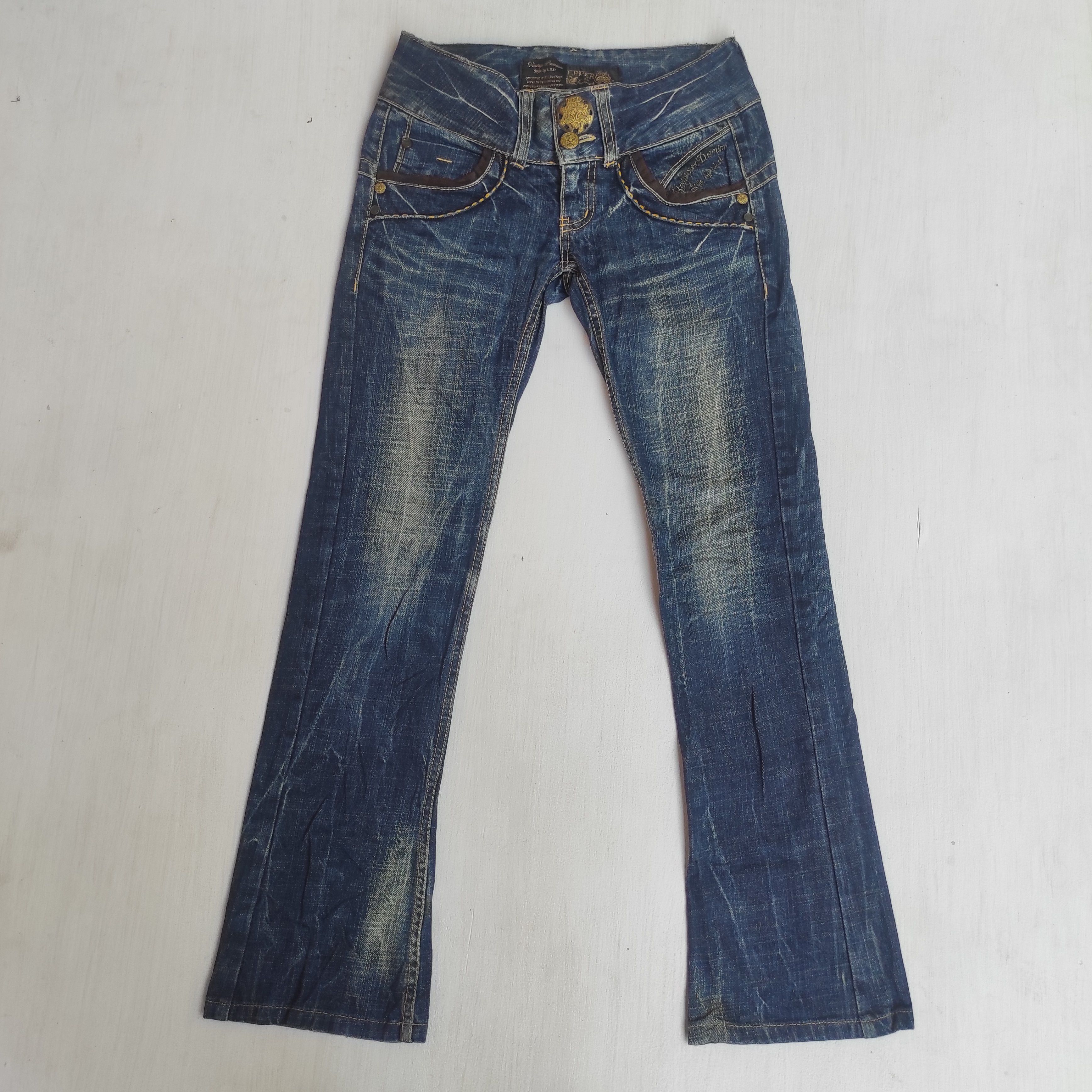 Hysteric Glamour Flare Jeans RED PEPPER Low Rise Boot cut size 26 fit 28 Size US 26 / EU 42 - 6 Thumbnail