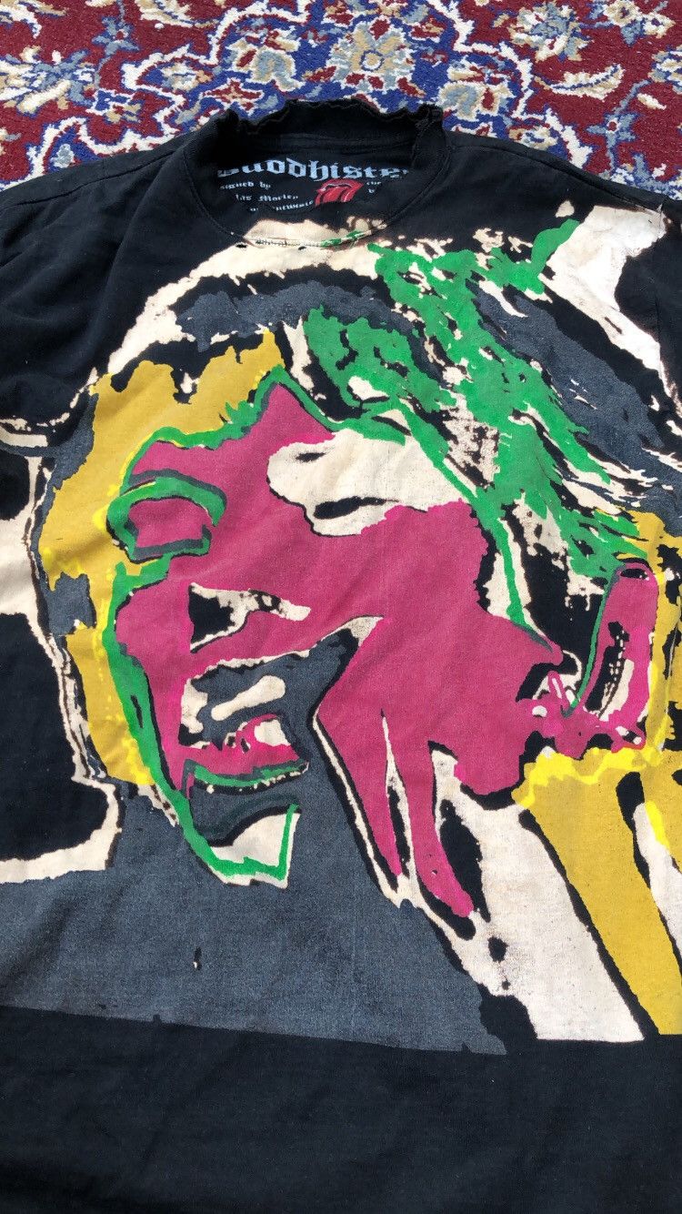 Band Tees Vintage The Buddhistpunk x Mick Jagger RS Acid Wash Tee Size US M / EU 48-50 / 2 - 14 Thumbnail