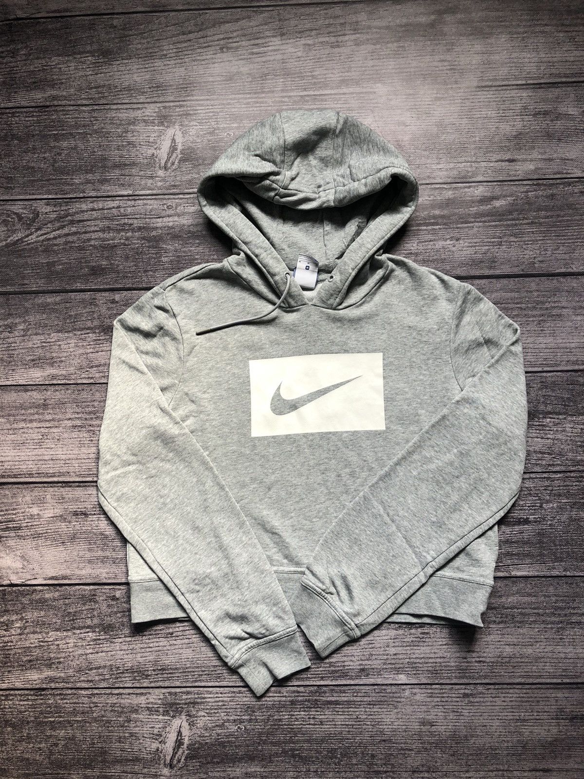 black nike crop top hoodie