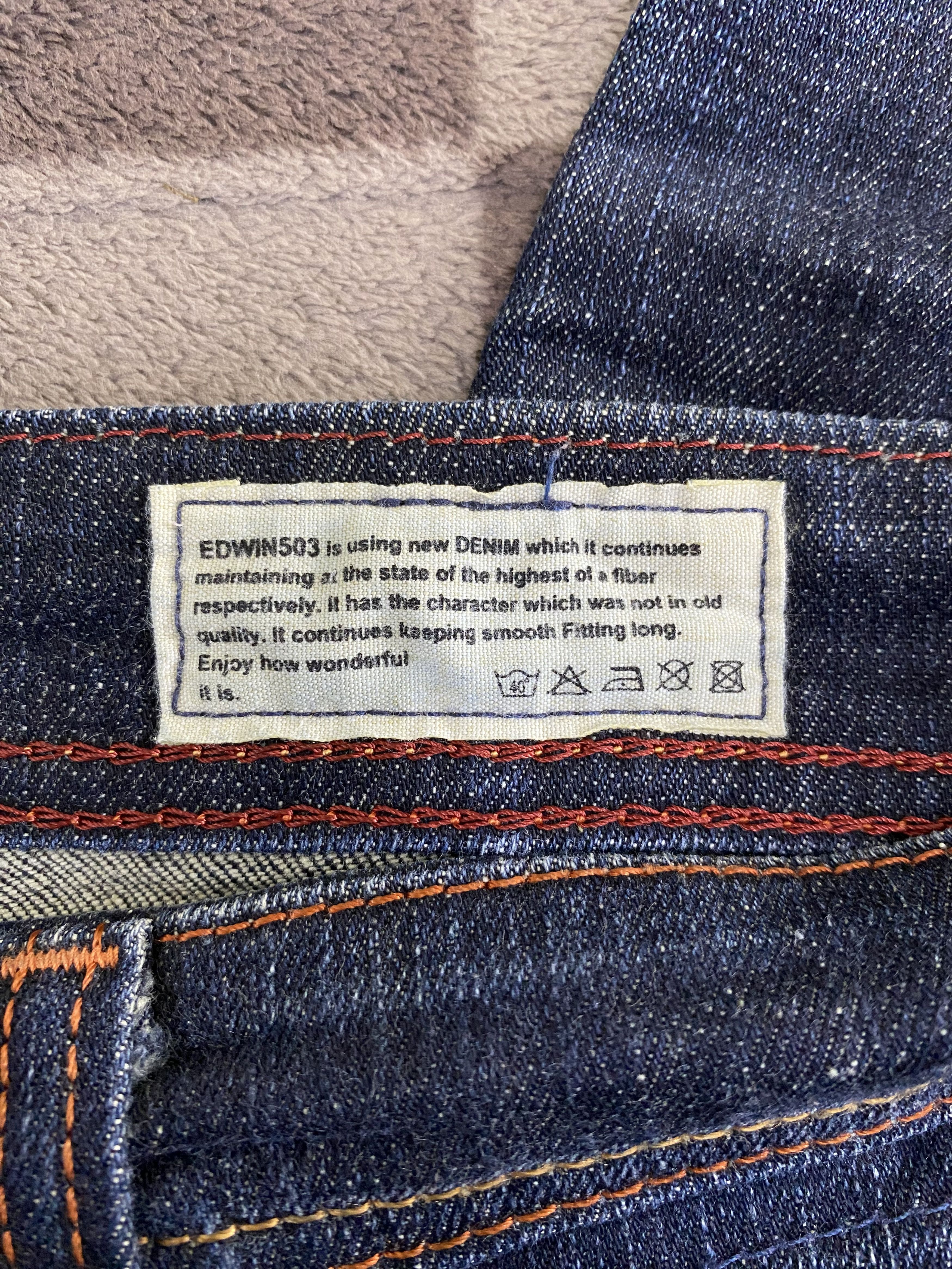 Edwin Edwin 503 Blue Trip Slim Fit Denim Jean Size US 31 - 11 Thumbnail
