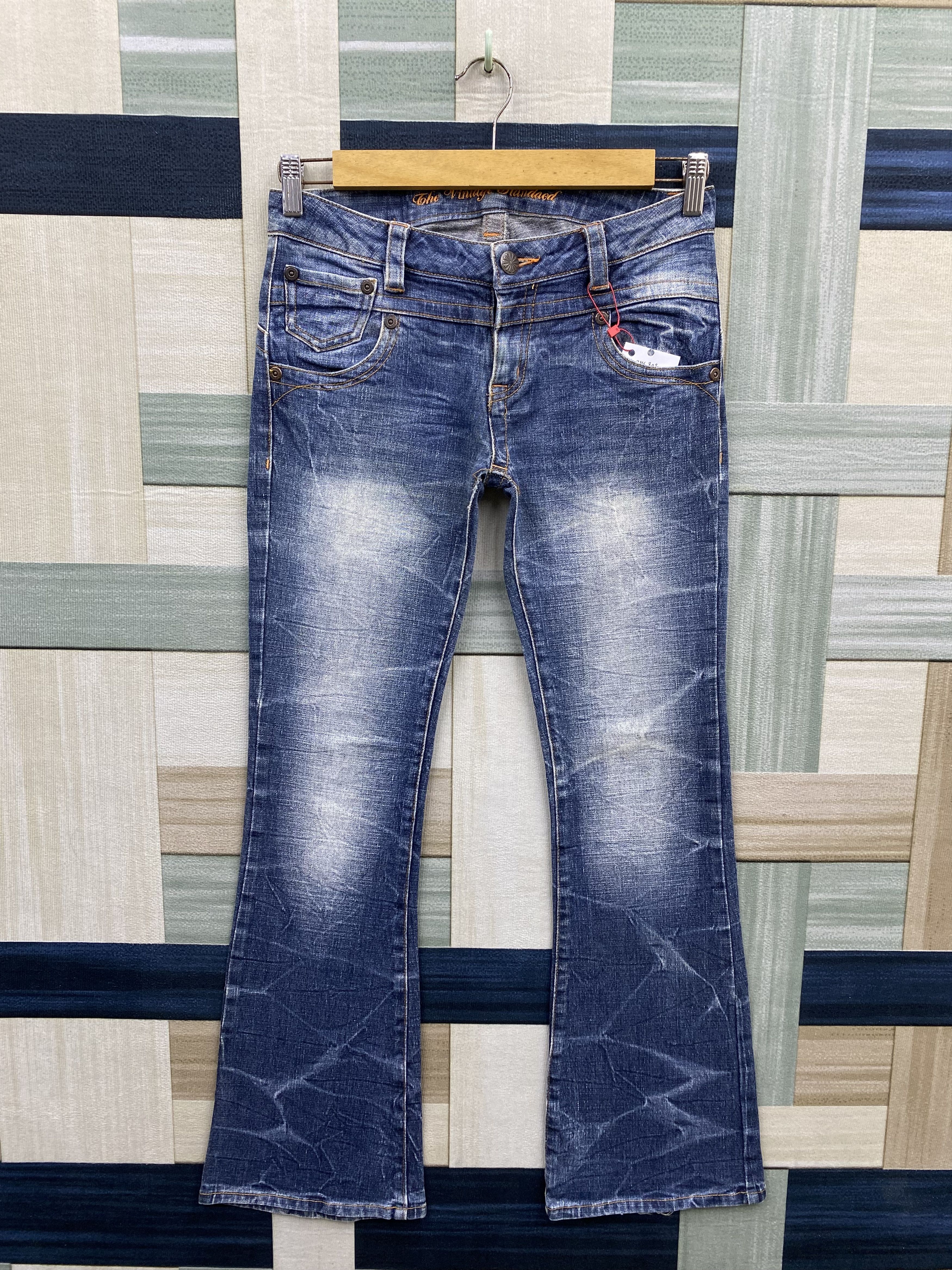 If Six Was Nine Vintage Japanese Brand Faded Blue Flare Denim Jean Size 30" / US 8 / IT 44 - 1 Thumbnail