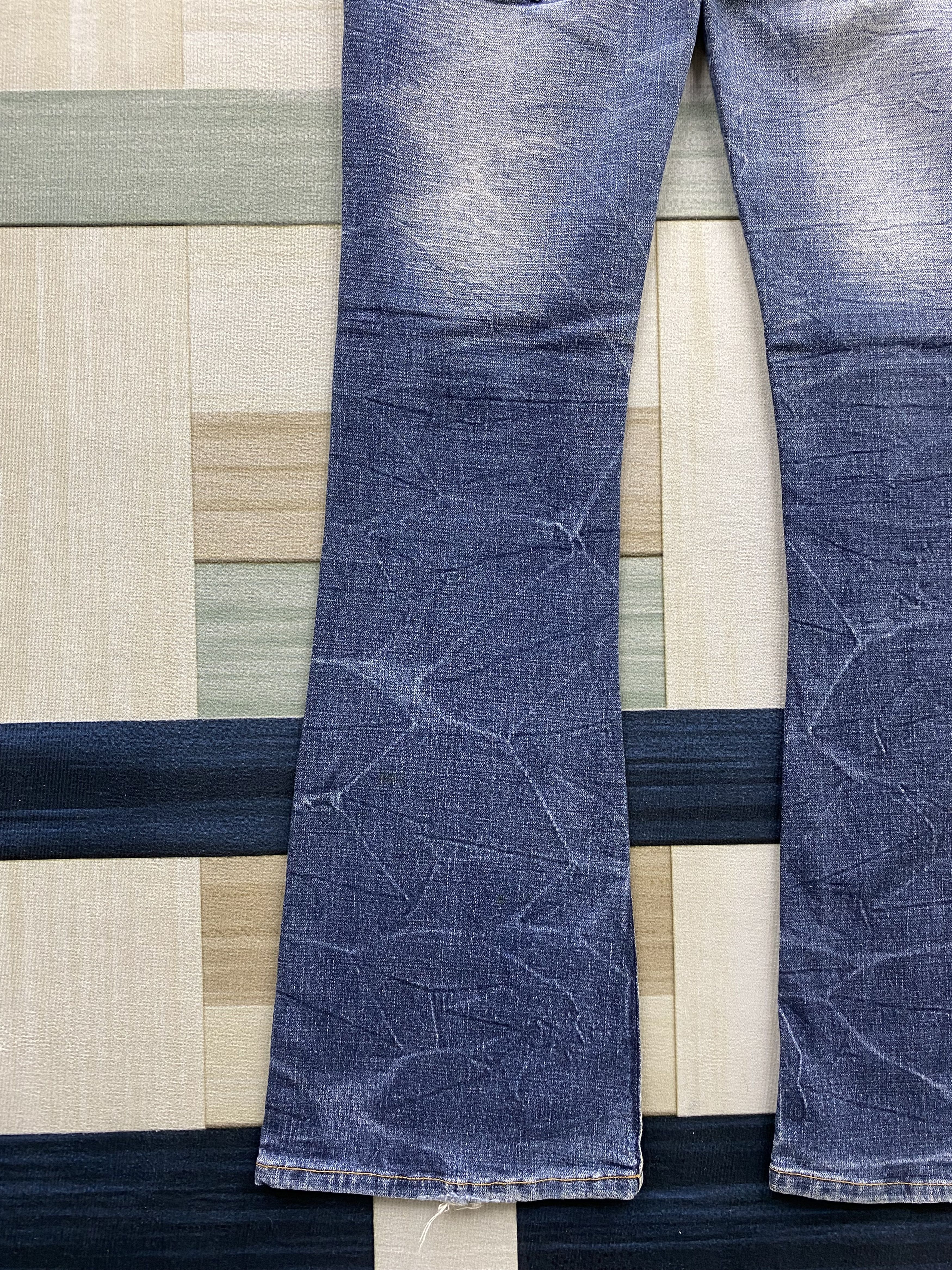 If Six Was Nine Vintage Japanese Brand Faded Blue Flare Denim Jean Size 30" / US 8 / IT 44 - 11 Thumbnail