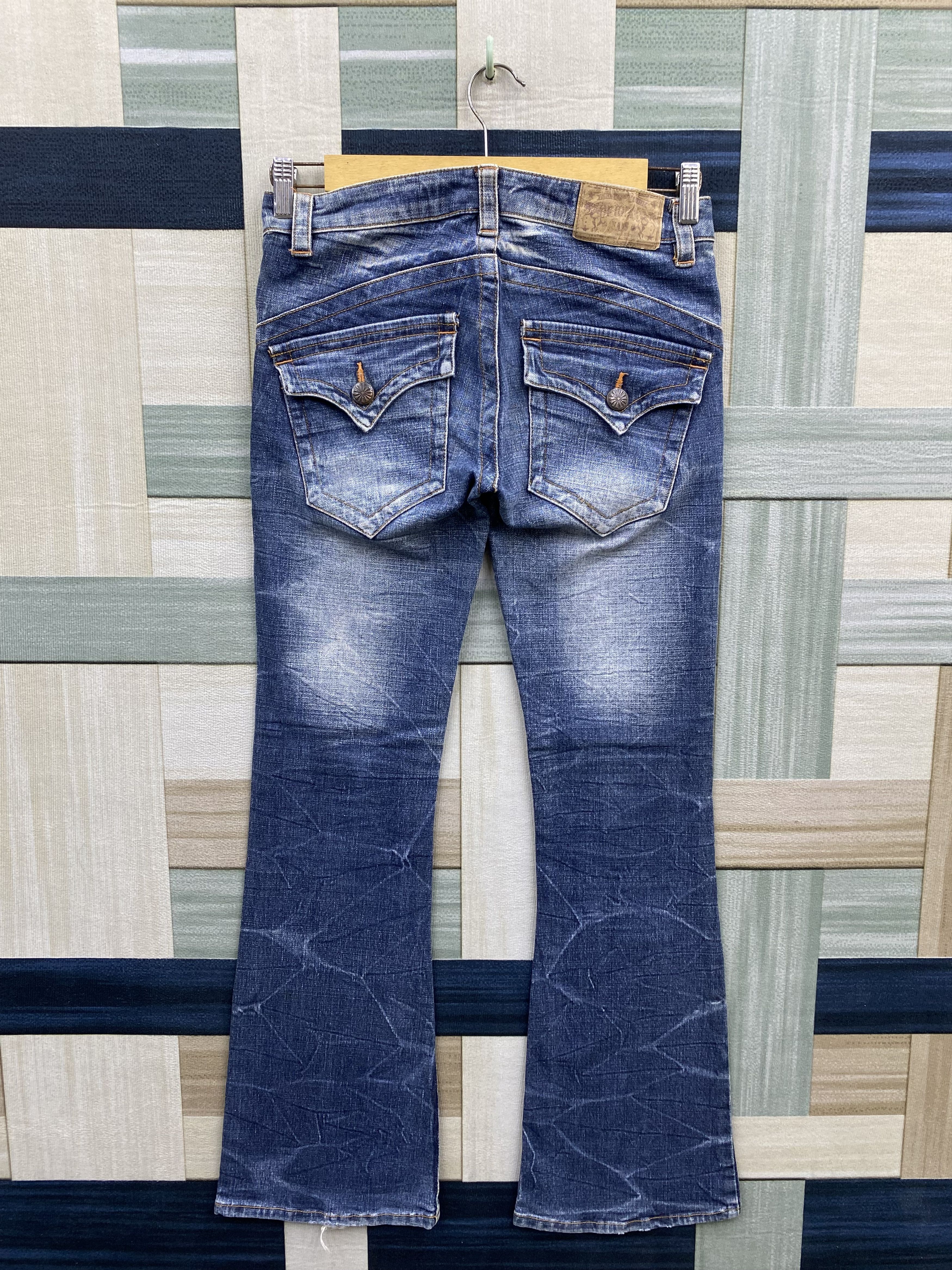 If Six Was Nine Vintage Japanese Brand Faded Blue Flare Denim Jean Size 30" / US 8 / IT 44 - 2 Thumbnail