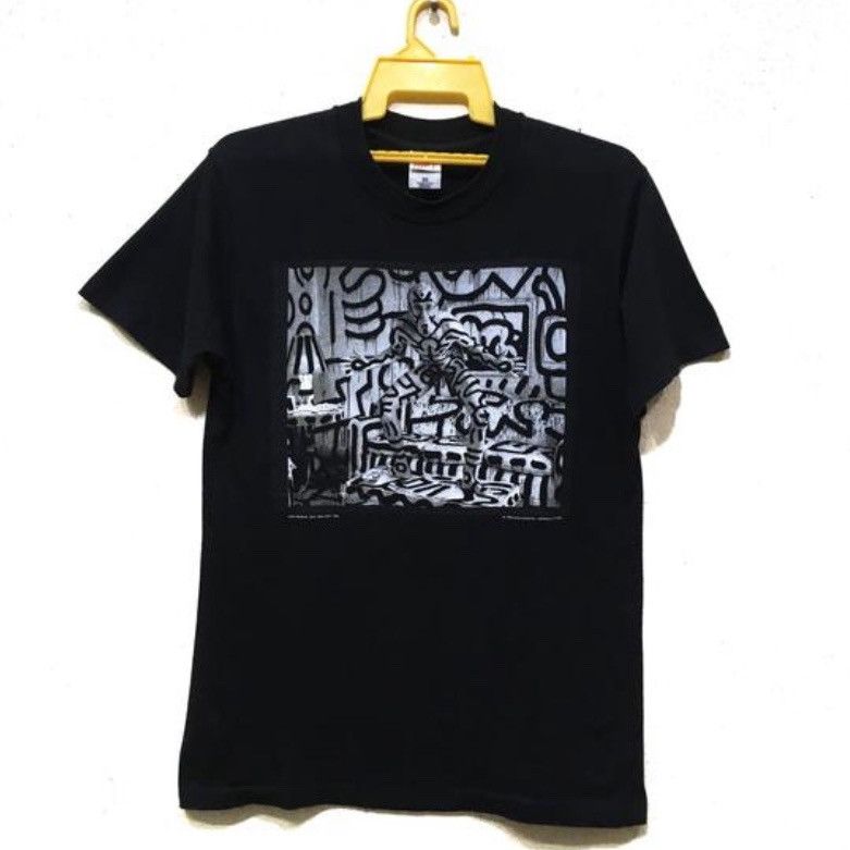 Keith Haring × Vintage Vintage K Haring pop art punk T-shirt 90s M size Size US M / EU 48-50 / 2 - 1 Thumbnail