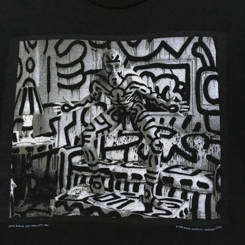 Keith Haring × Vintage Vintage K Haring pop art punk T-shirt 90s M size Size US M / EU 48-50 / 2 - 4 Thumbnail
