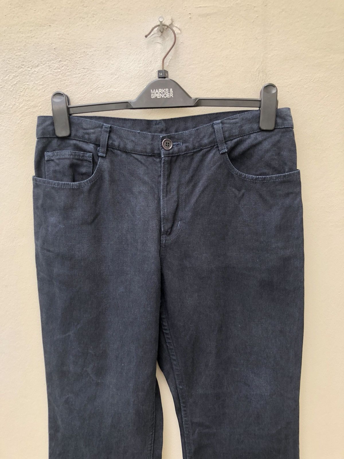 ADAM ET ROPE Adam et Rope Made in Japan Indigo Linen Jeans Size US 31 - 2 Thumbnail