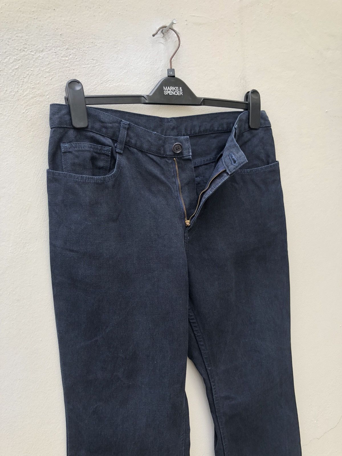 ADAM ET ROPE Adam et Rope Made in Japan Indigo Linen Jeans Size US 31 - 3 Thumbnail