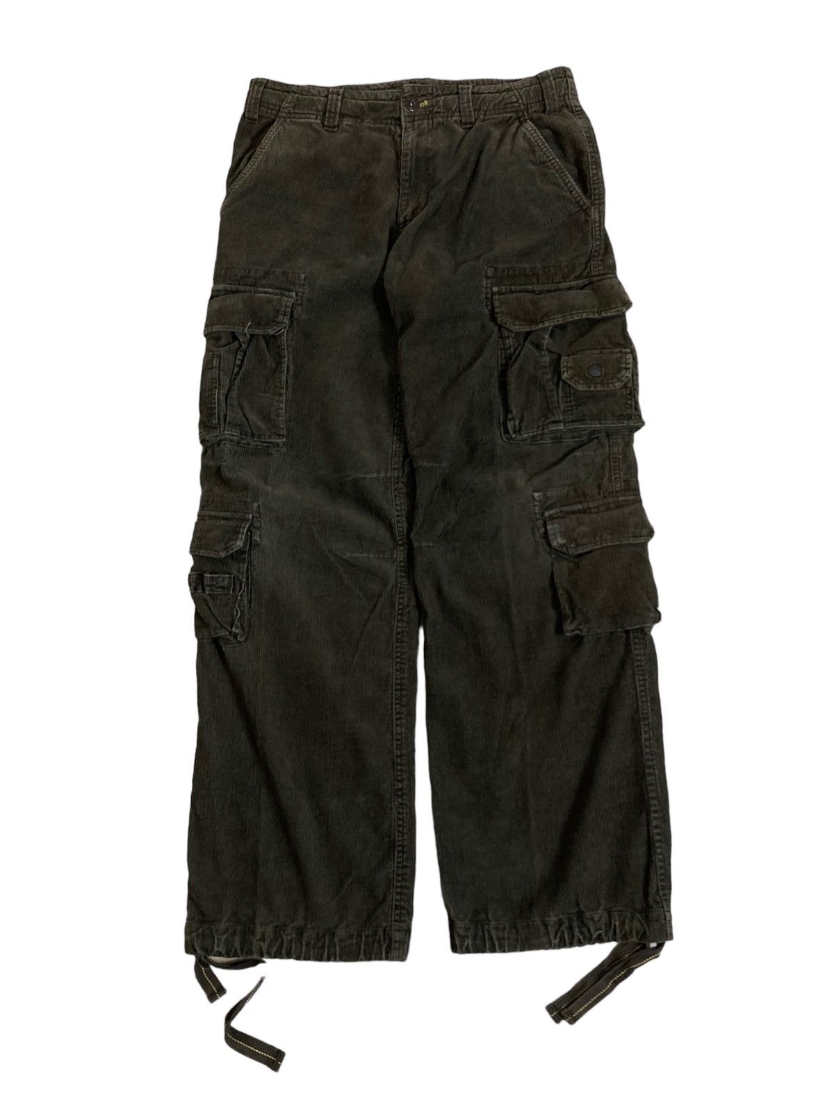 image of Hysteric Glamour x Vintage 2000S Hendrix Corduroy Cargo Pants Multi Pocket in Brown, Men's (Size 32