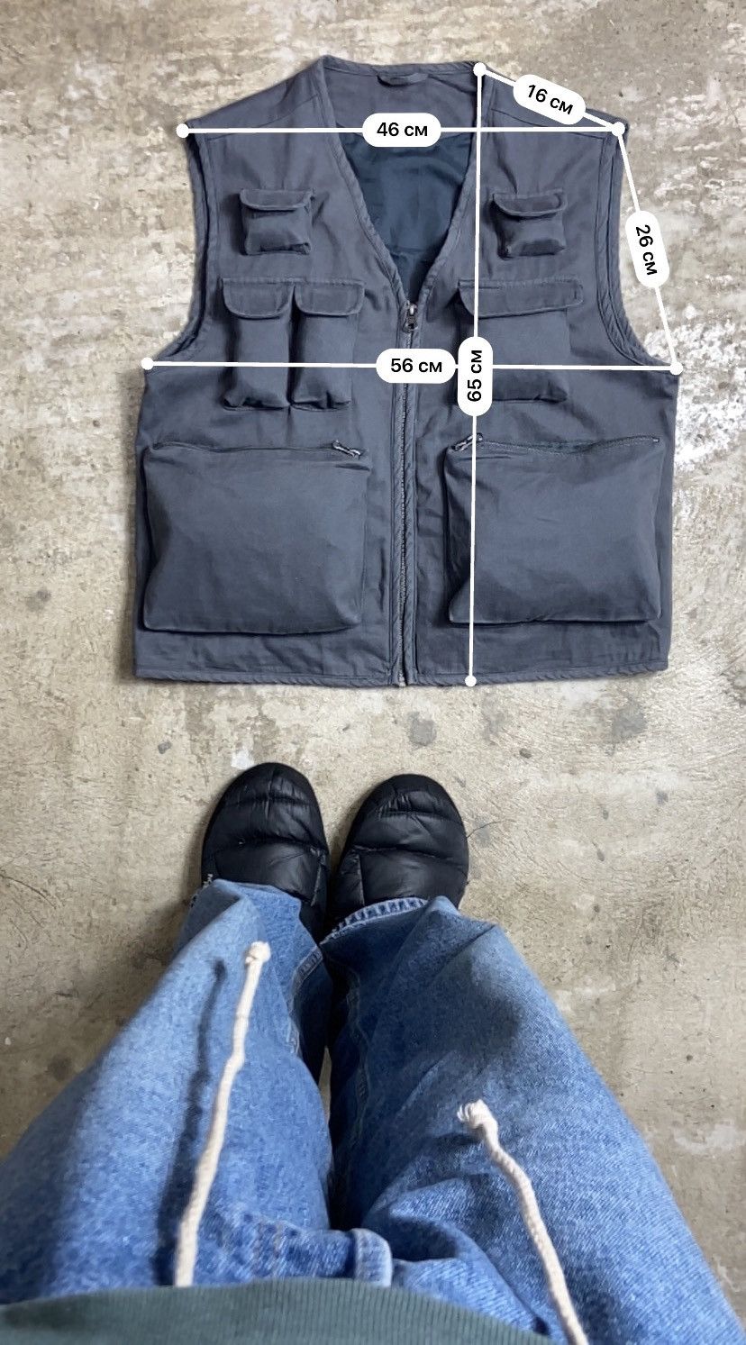 Japanese Brand Y2K BAGGY PUFF ARCHIVE MULTIPOCKET UTILITY BONDAGE VEST 2056 Size US L / EU 52-54 / 3 - 7 Thumbnail