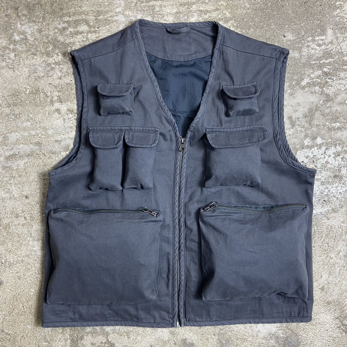 Japanese Brand Y2K BAGGY PUFF ARCHIVE MULTIPOCKET UTILITY BONDAGE VEST 2056 Size US L / EU 52-54 / 3 - 4 Thumbnail
