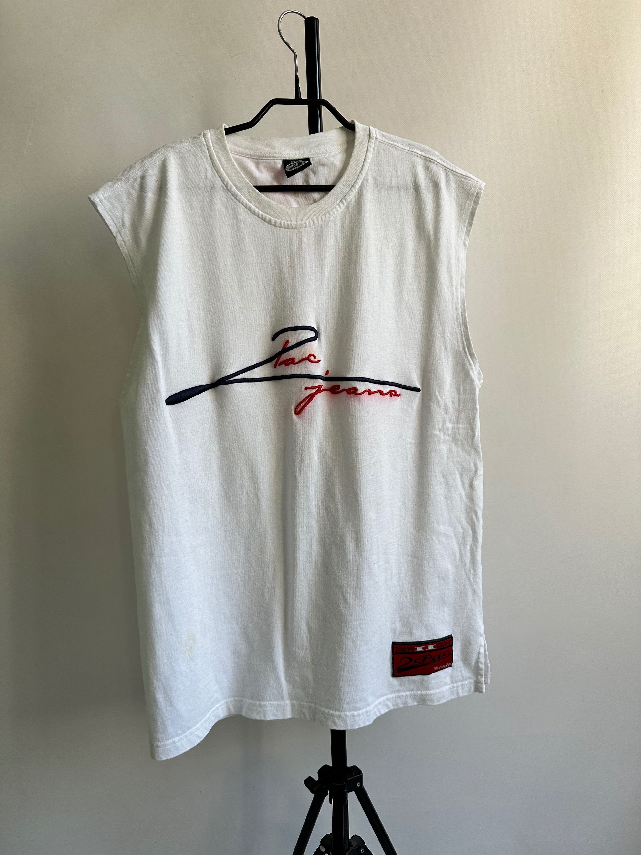 Rap Tees Vintage 2Pac Tupac Sleeveless Shirt white Size US L / EU 52-54 / 3 - 1 Thumbnail